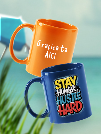 Căni colorate personalizate
