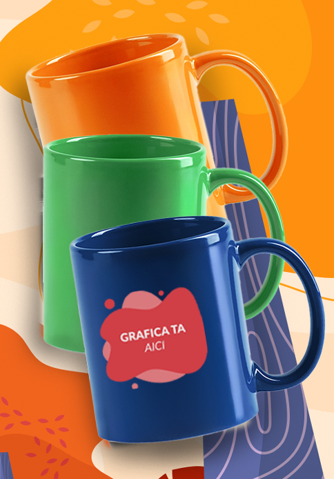 Căni colorate personalizate