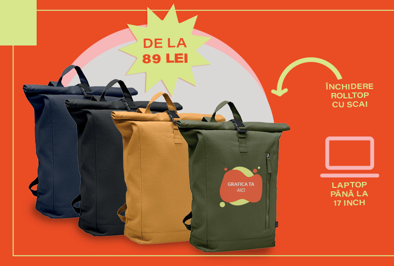 Rucsacul Personalizat Rolltop