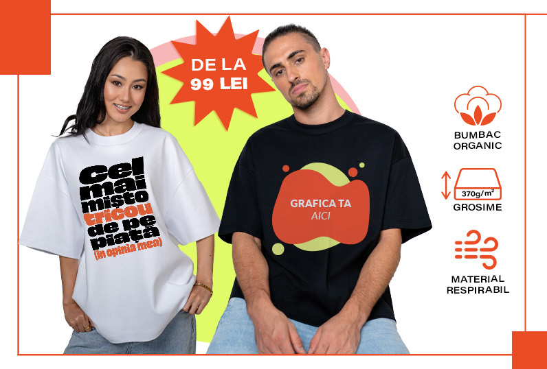 Noul Tricou Personalizat Relaxed Fit