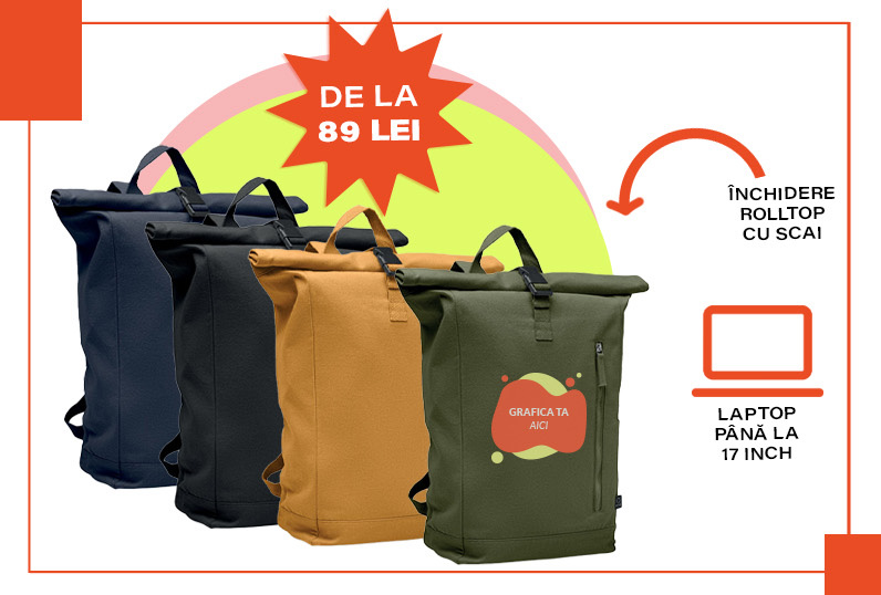 Rucsacul Personalizat Rolltop
