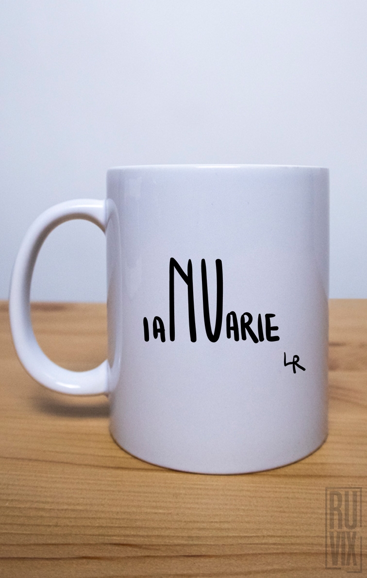 Cană albă Ianuarie
