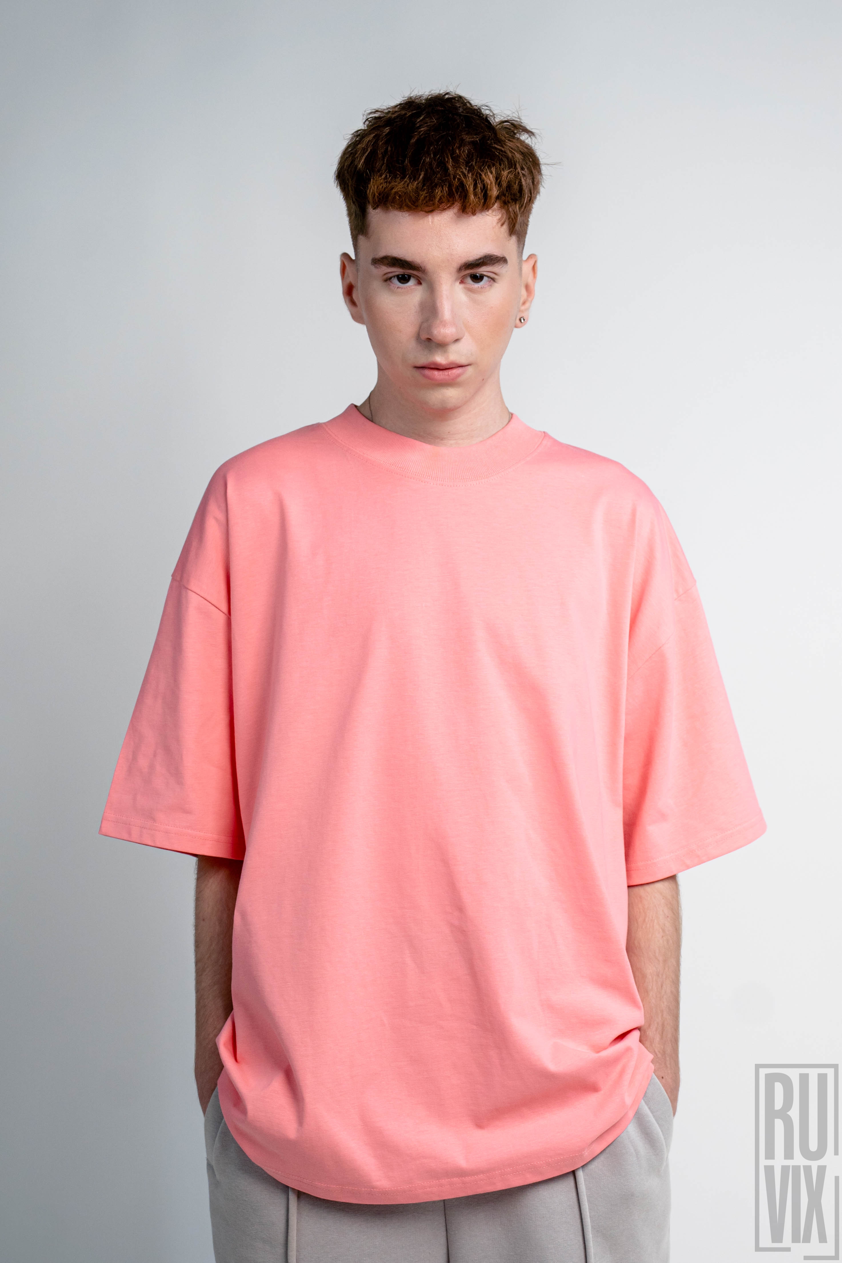 Tricouri personalizate, Tricou oversized unisex personalizat - 100% bumbac organic, diverse culori, ruvix.ro