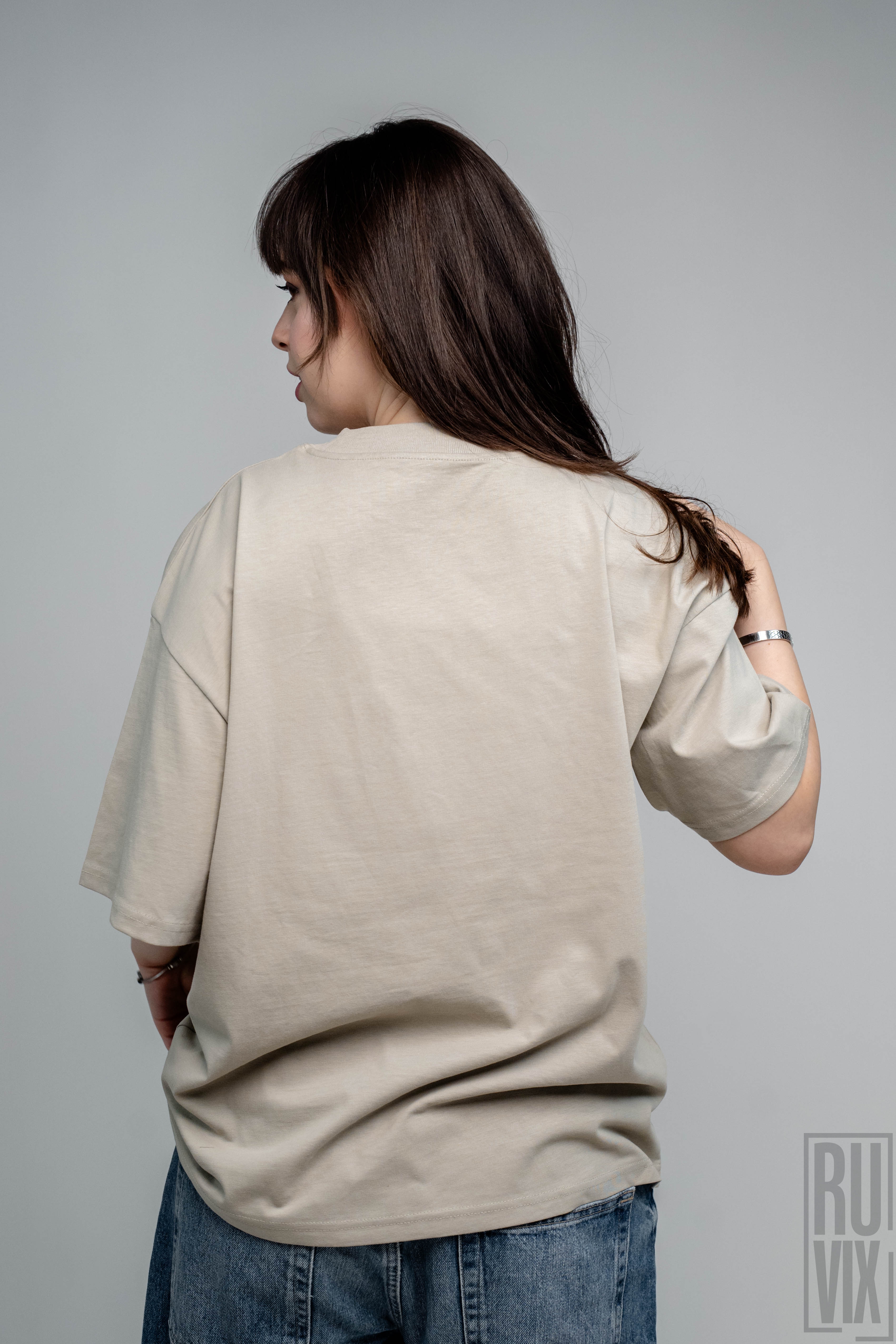 Tricouri personalizate, Tricou oversized unisex personalizat - 100% bumbac organic, diverse culori, ruvix.ro
