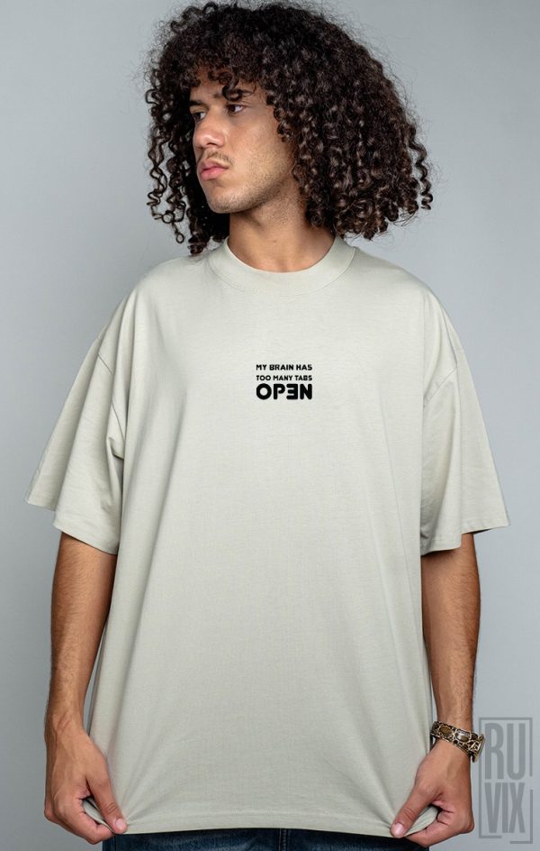 Tricouri Femei, Tricou Oversized Unisex My brain has too many tabs open, ruvix.ro