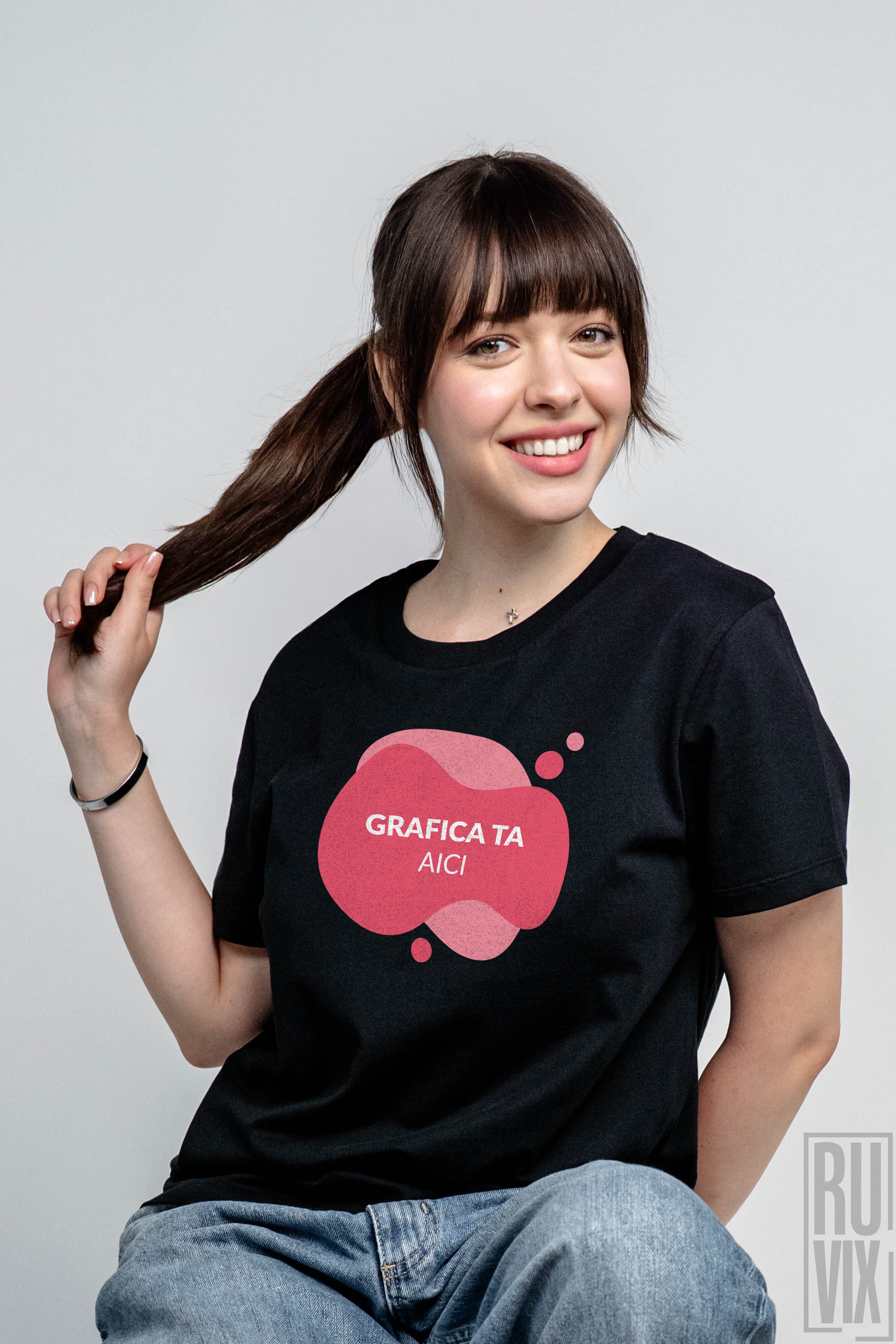 Tricouri personalizate, Tricou Personalizat Damă - 100% bumbac organic, ruvix.ro