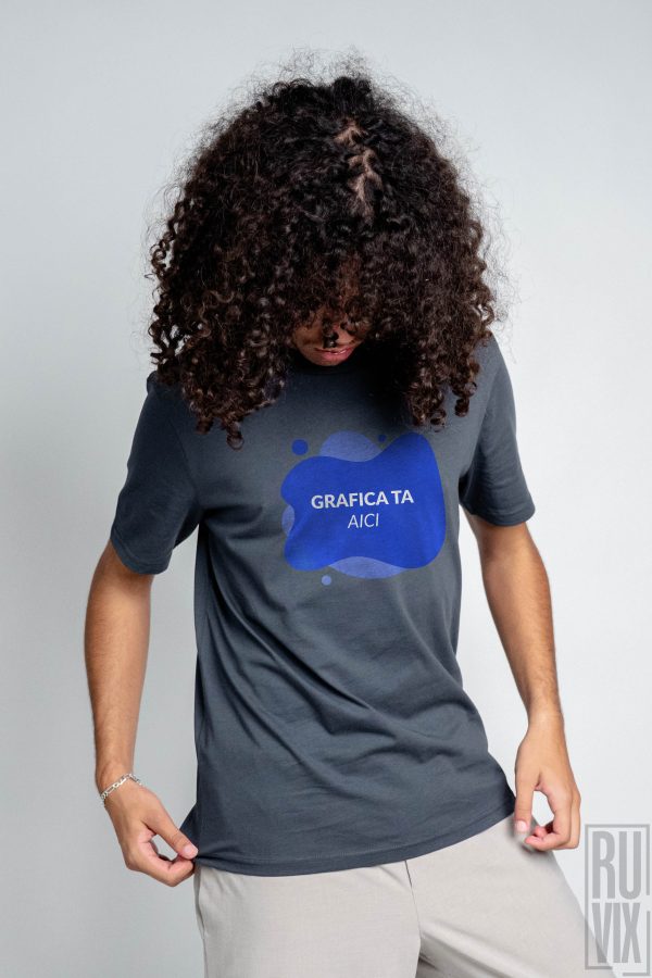 Tricouri personalizate, Tricou barbat personalizat - 100% bumbac organic, diverse culori, ruvix.ro