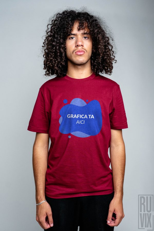Tricouri personalizate, Tricou barbat personalizat - 100% bumbac organic, diverse culori, ruvix.ro