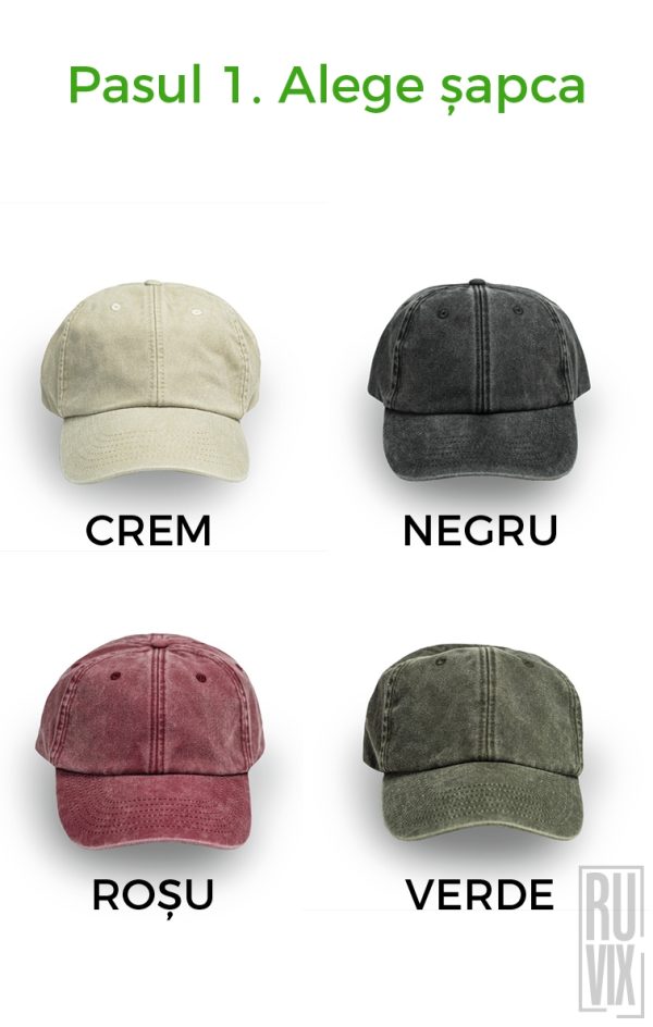 Șapcă premium, aspect vintage, personalizată prin broderie