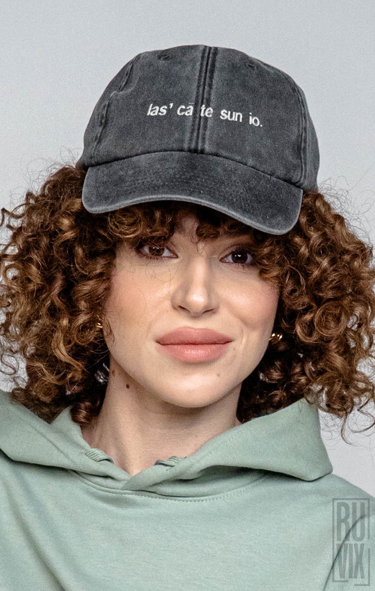 Șepci Vintage Brodate, Șapcă brodată Las’ că te sun io – model vintage ironic unisex, ruvix.ro