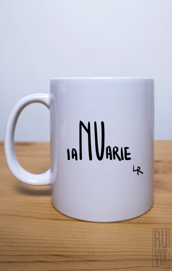 Laur_raboj_doodles, Cană albă Ianuarie, ruvix.ro