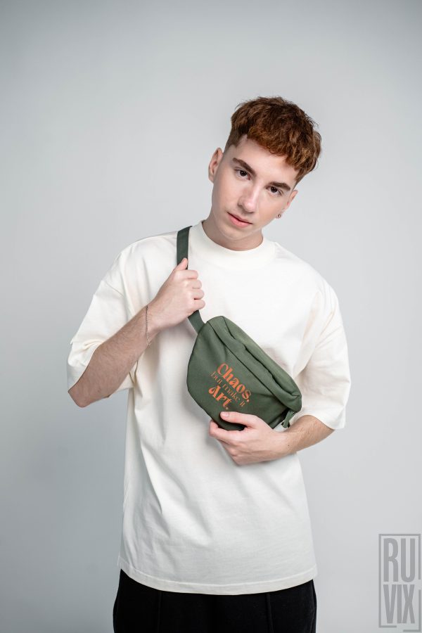 Borsetă „Chaos, but make it art” – statement urban unisex, 3, ruvix.ro