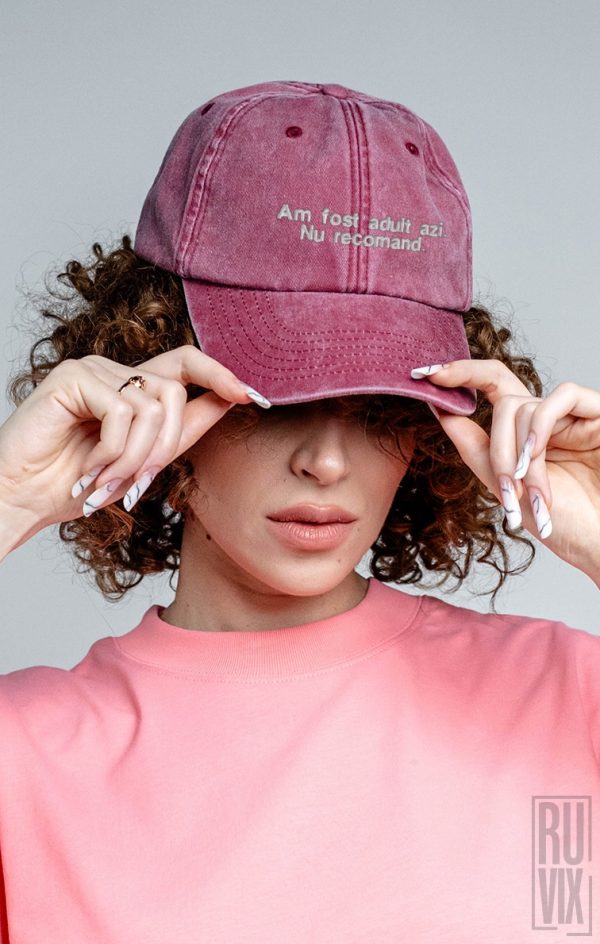 Șapcă brodată Am Fost Adult Azi Nu recomand – model urban vintage unisex, 3, ruvix.ro