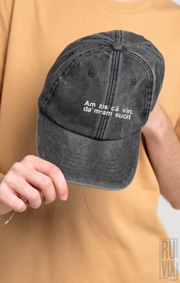 Șapcă brodată Am Zis Că Vin Da' M-am Sucit – model urban vintage unisex, 2, ruvix.ro