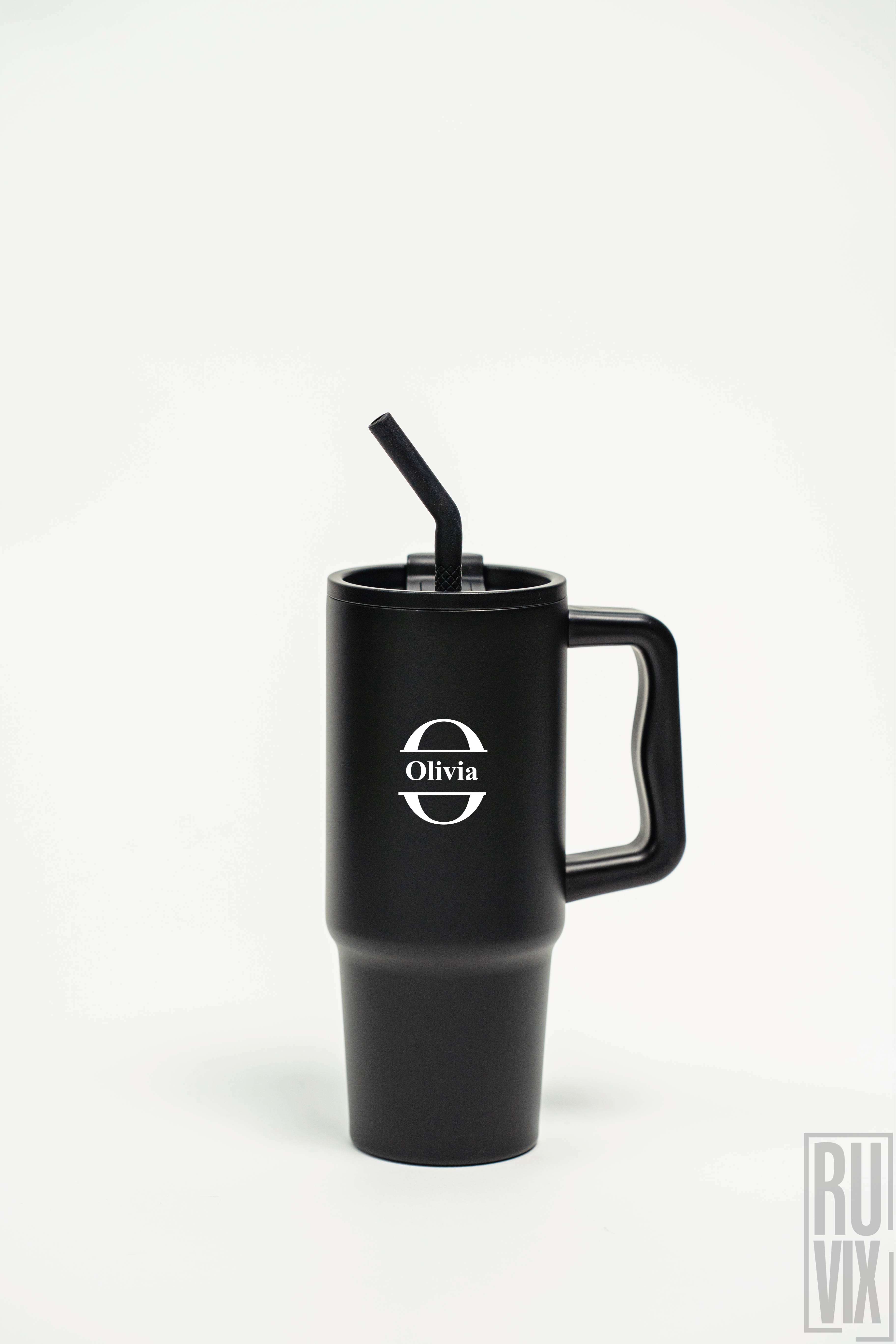 Cana termo premium 900ml , Nume cu inițiala - Cana termo premium, din inox reciclat 900ml – tumbler eco, ruvix.ro