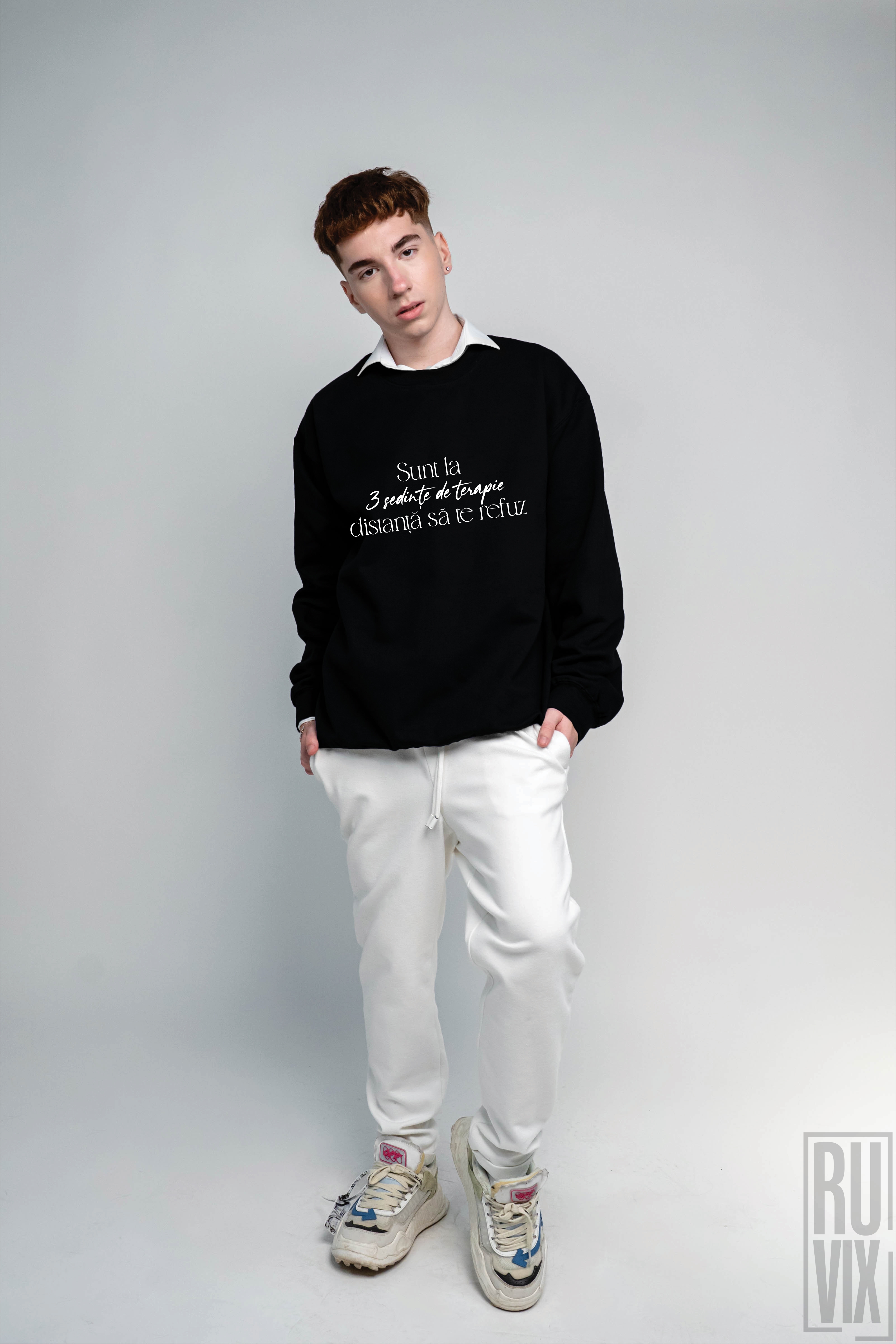 Bluze cu Mesaje, Bluză cu mesaj amuzant – „Trei ședințe de terapie”, ruvix.ro