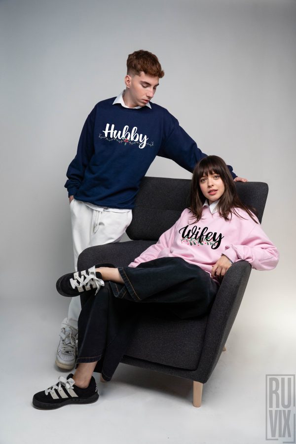 Cadouri de Crăciun, Set Bluze Hubby Wifey, ruvix.ro