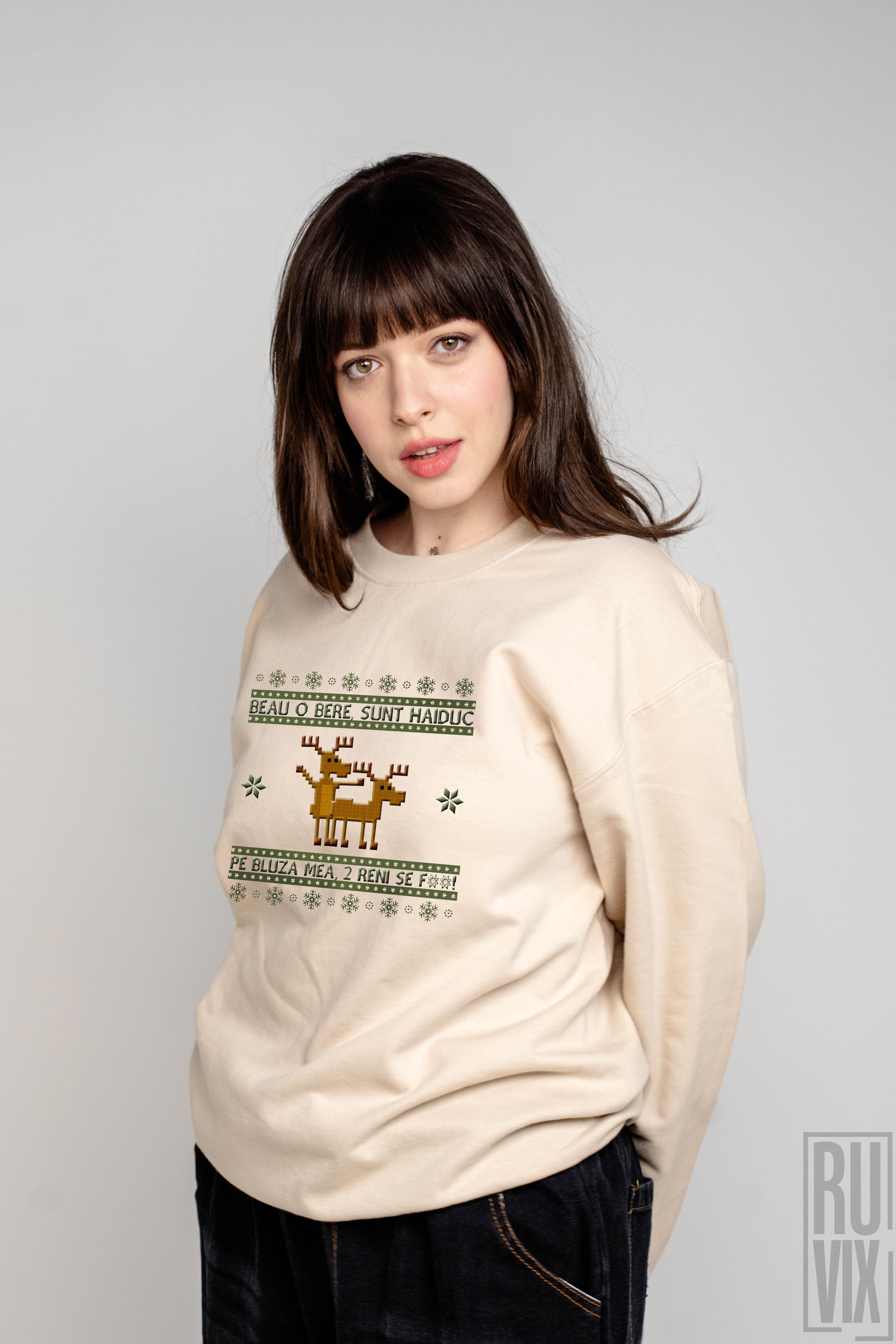 Cadouri de Crăciun, Bluză Doi Reni, ruvix.ro