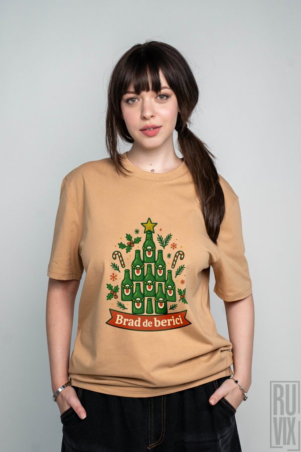 Cadouri de Crăciun, Tricou unisex Brad de Berici, ruvix.ro