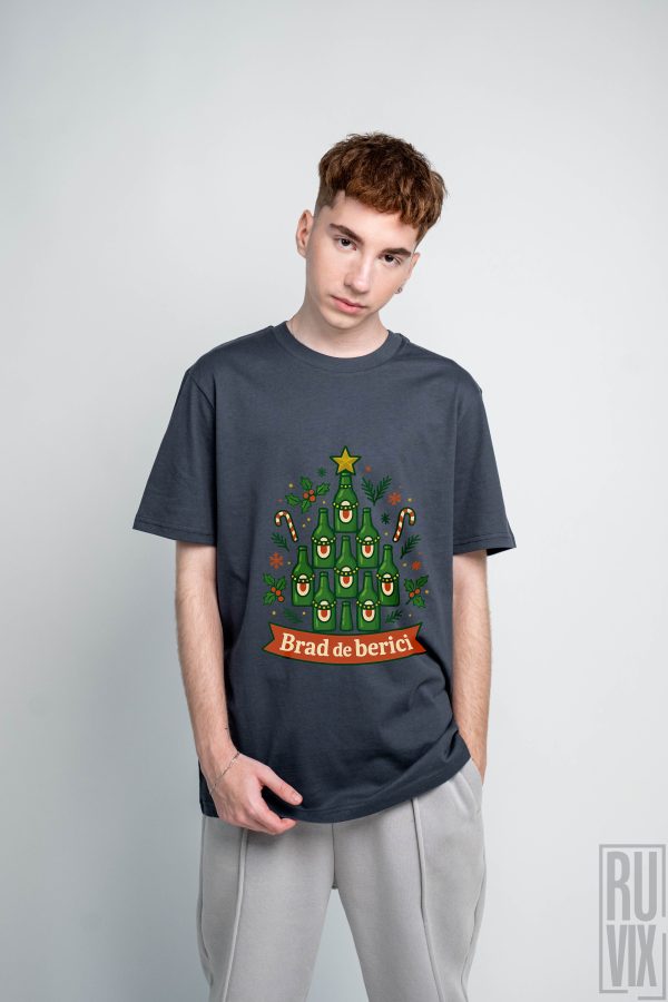 Cadouri de Crăciun, Tricou unisex Brad de Berici, ruvix.ro