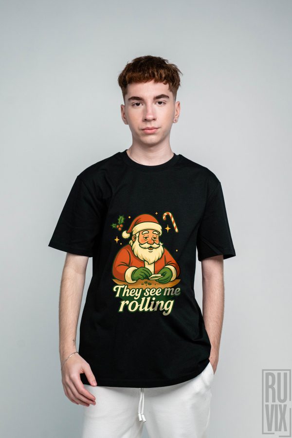 Cadouri de Crăciun, Tricou unisex They see me Rolling, ruvix.ro