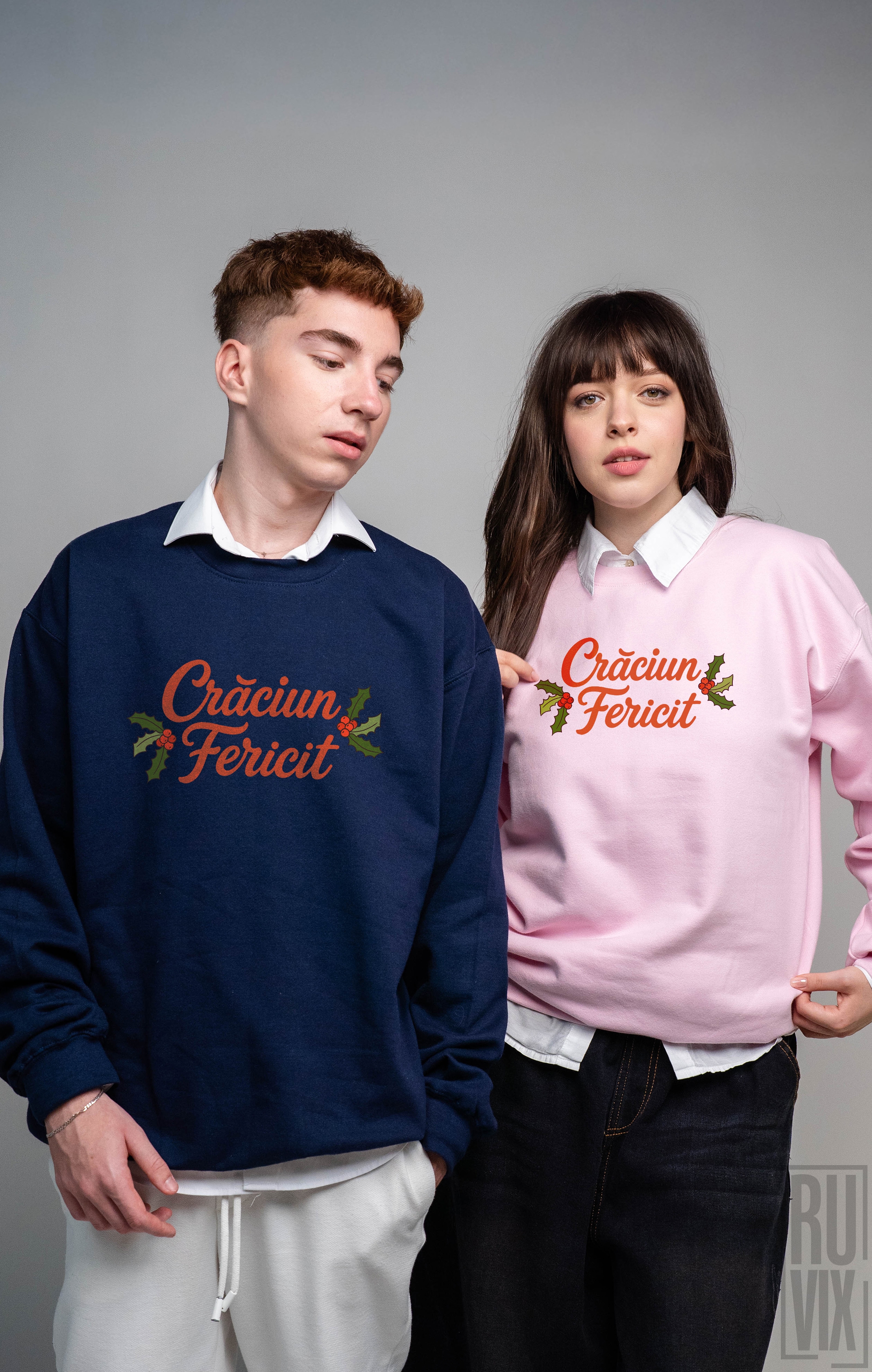 Cadouri de Crăciun, Set Bluze Crăciun Fericit, ruvix.ro