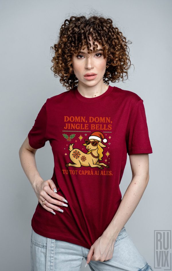 Cadouri de Crăciun, Tricou unisex Capra de Crăciun, ruvix.ro