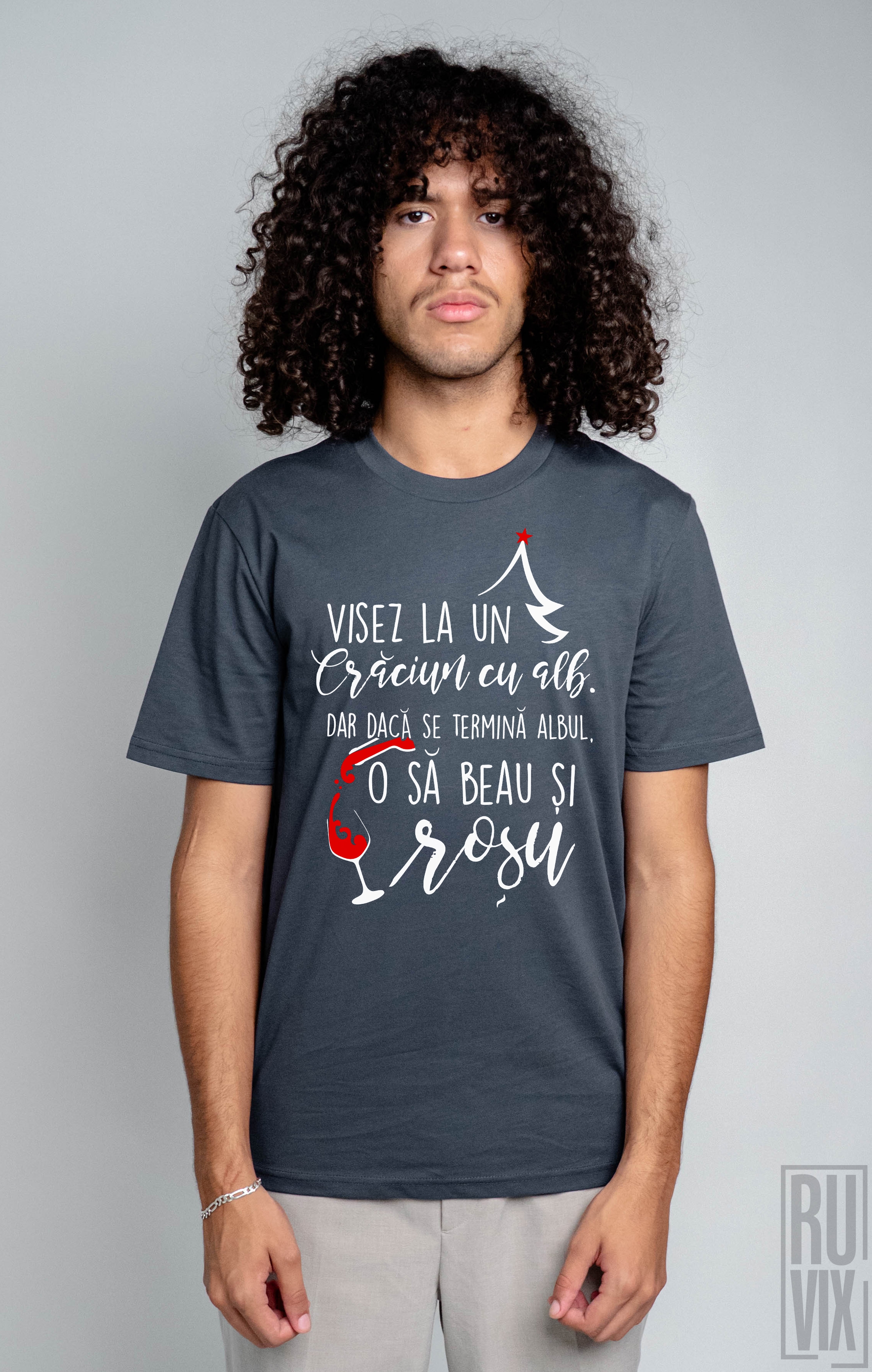 Cadouri de Crăciun, Tricou Crăciun cu Alb, ruvix.ro