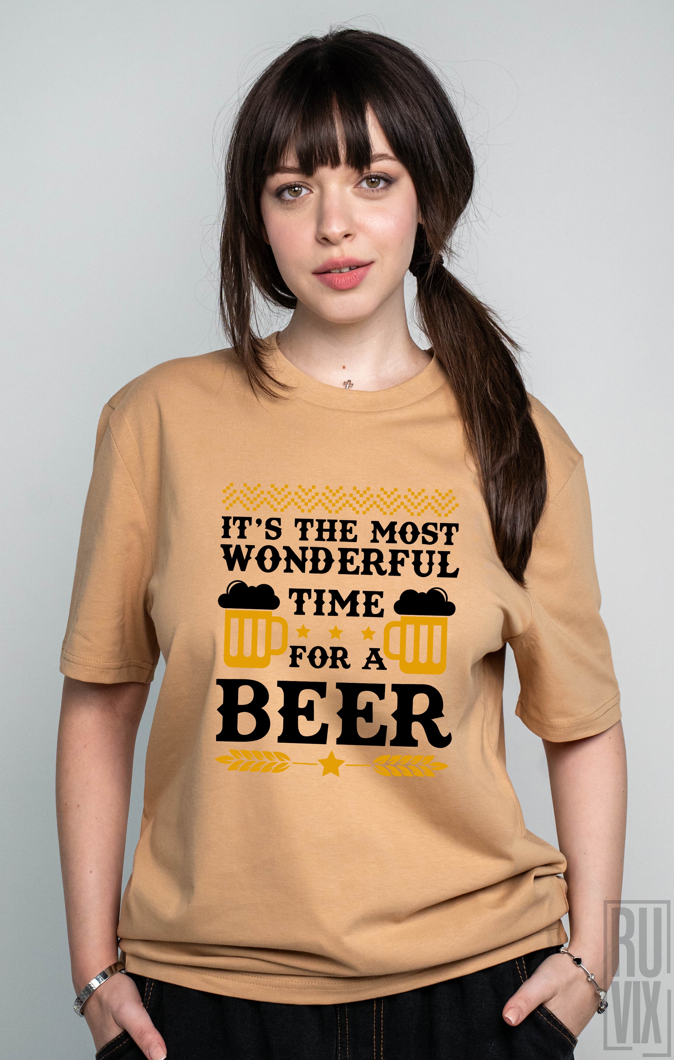 Cadouri de Crăciun, Tricou Wonderful Time for a Beer, ruvix.ro