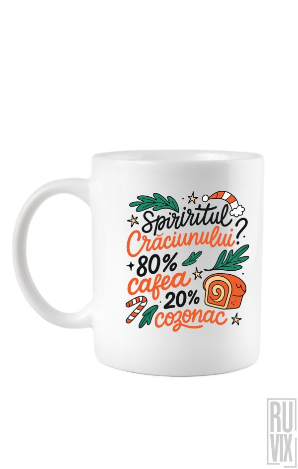 Cană 80% cafea, 1, ruvix.ro