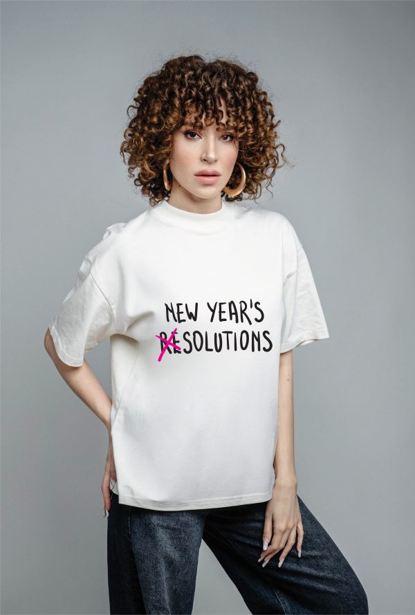 Tricou oversized New Years Solutions, bumbac organic, 1, ruvix.ro