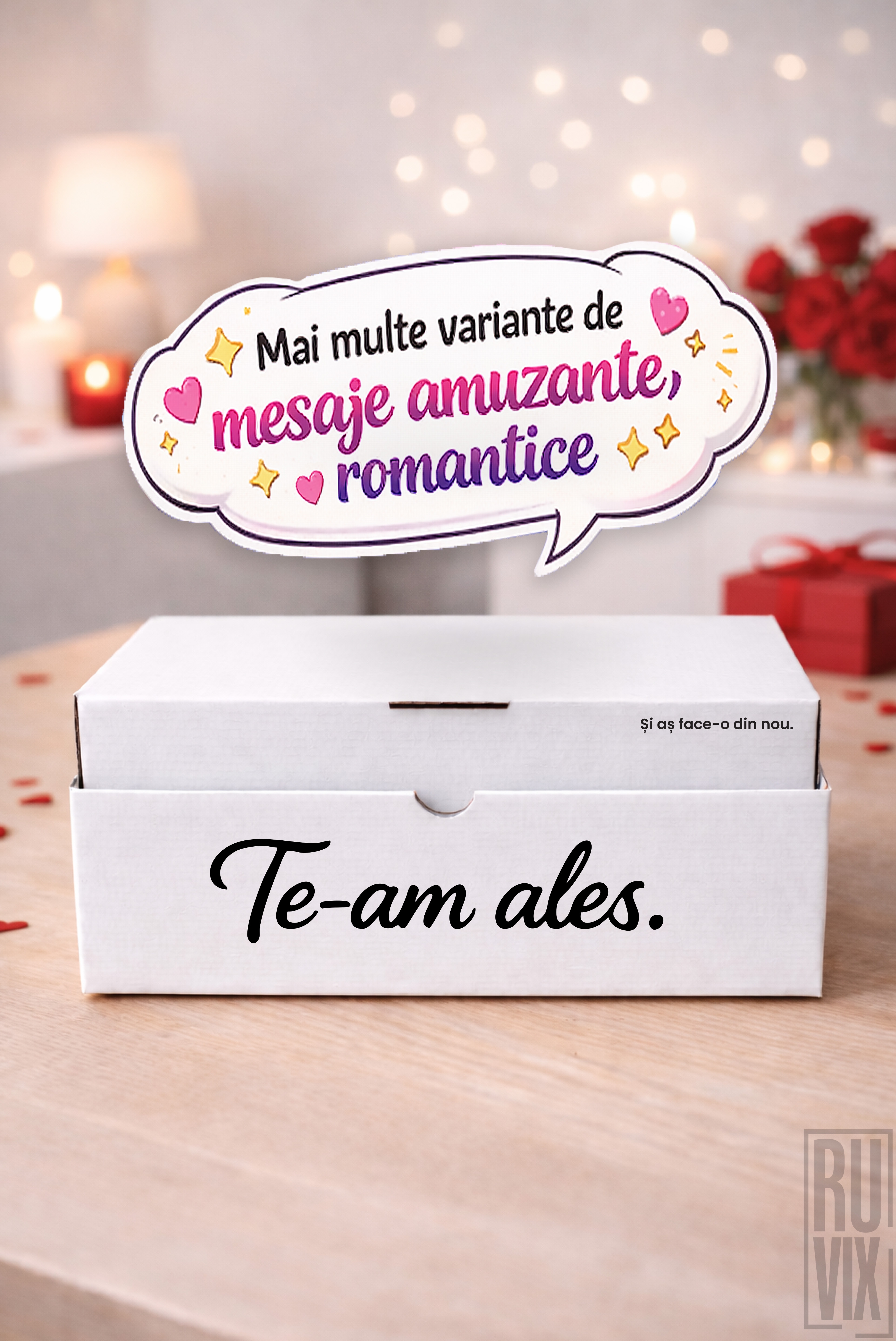 Cutii de dragoste, CUTIE cu mesaje REAL LOVE, ruvix.ro