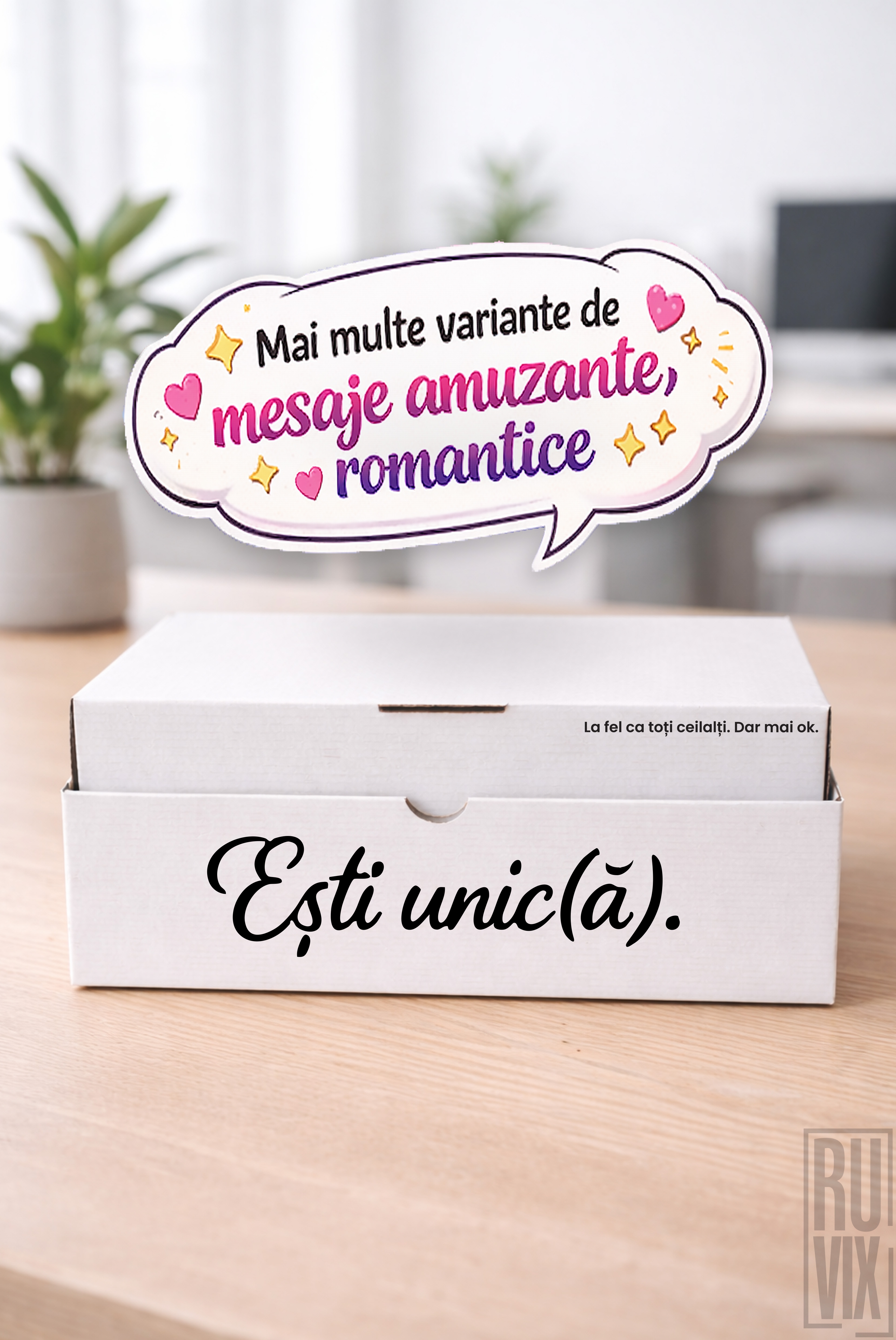 Cutii de dragoste, CUTIE cu mesaje SOFT SARCASM, ruvix.ro
