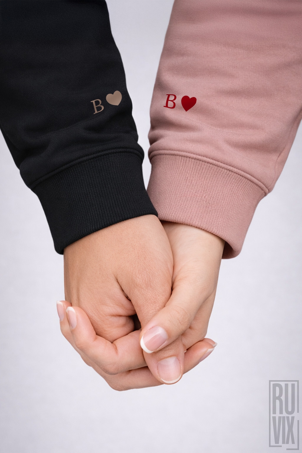 Reduceri, Set Hanorace de Cuplu Brodate cu inițiala voastră, ruvix.ro