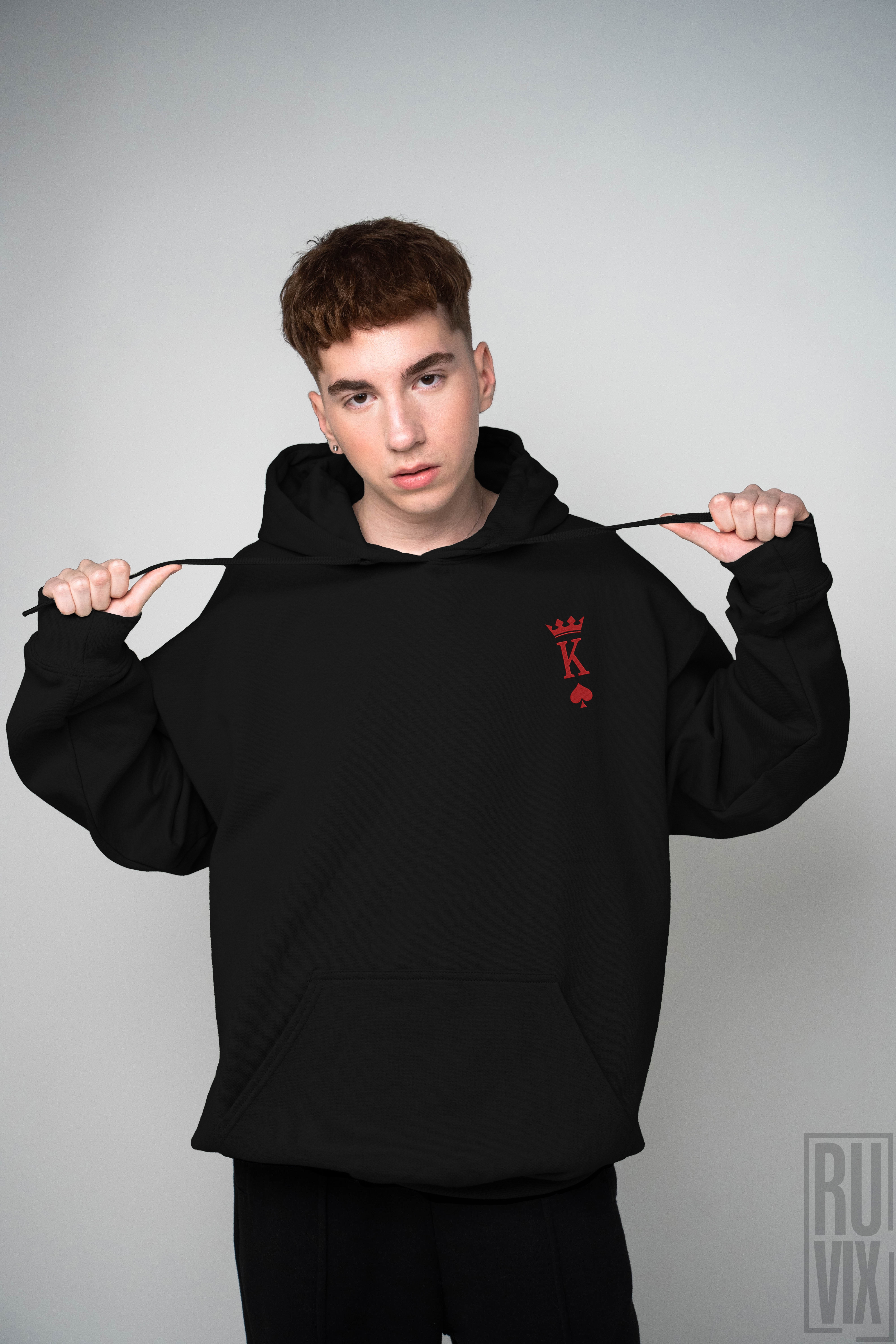 Hanorace pentru cupluri, Hanorac brodat King, ruvix.ro