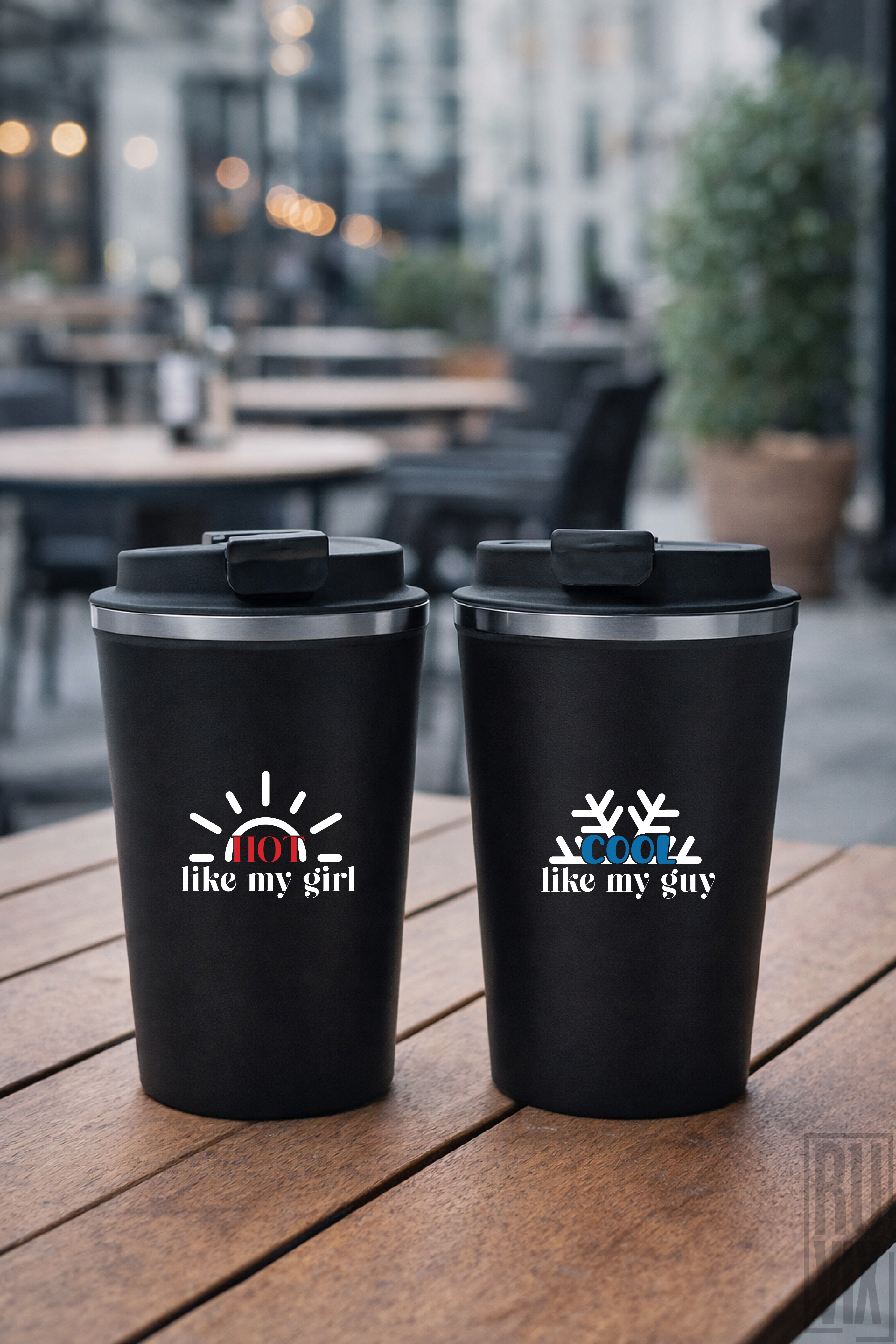 Căni de cuplu, Hot and Cool - Set termosuri de Cafea, ruvix.ro