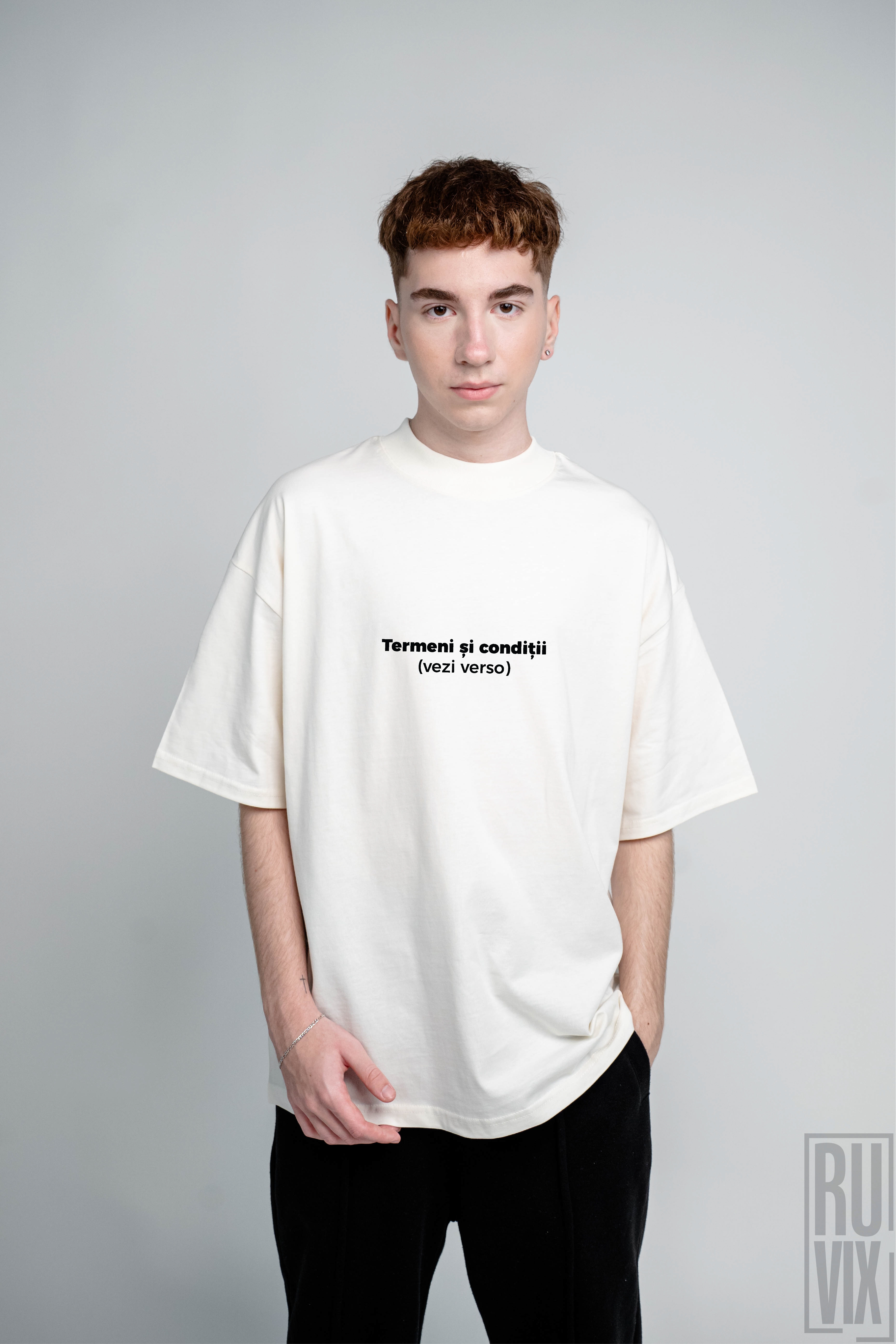 Tricouri pentru Cupluri, IUBIT Termeni și condiții - Tricou Oversized, ruvix.ro