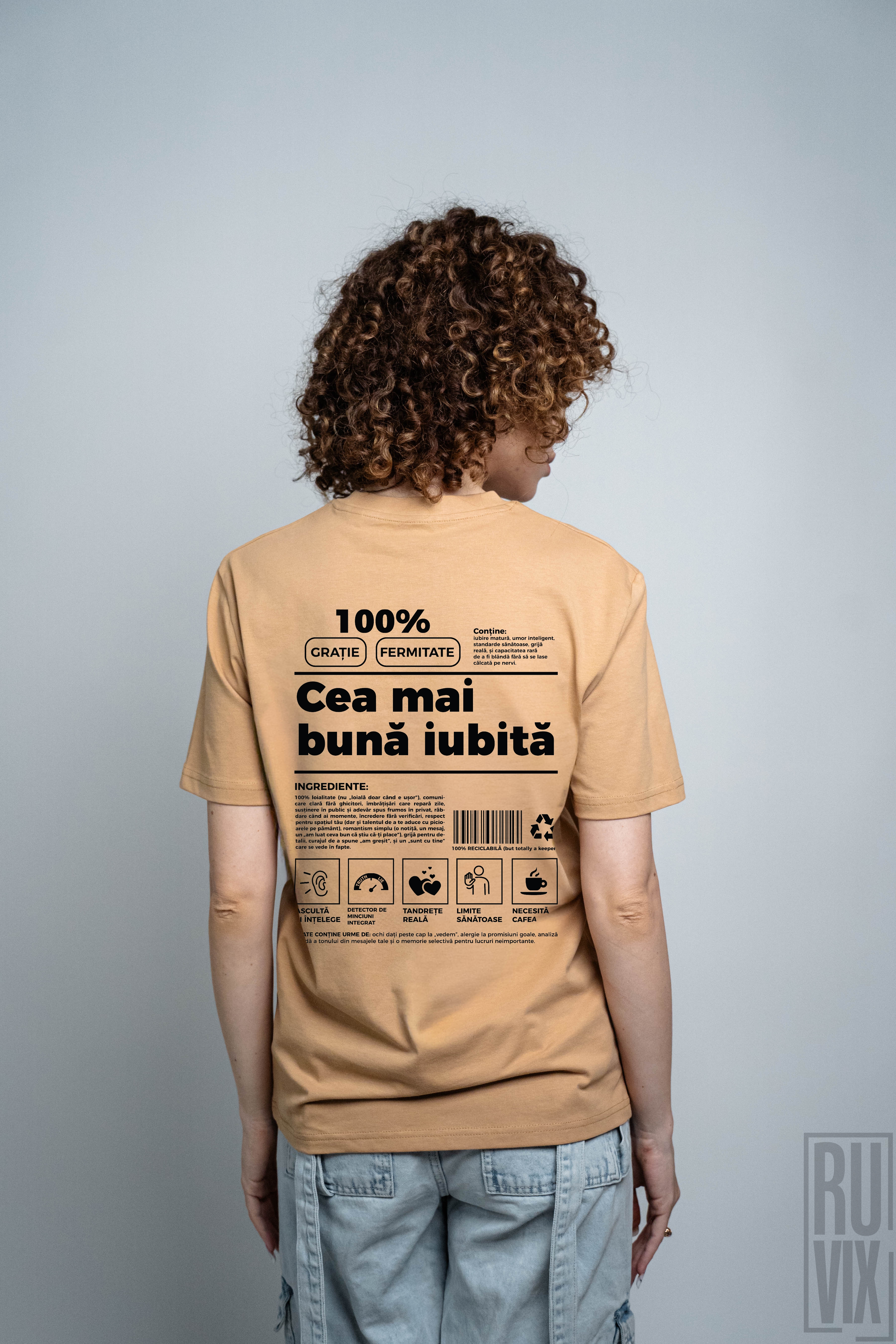 Tricouri pentru Cupluri, Cea mai bună iubită - Tricou 100% bumbac organic, ruvix.ro