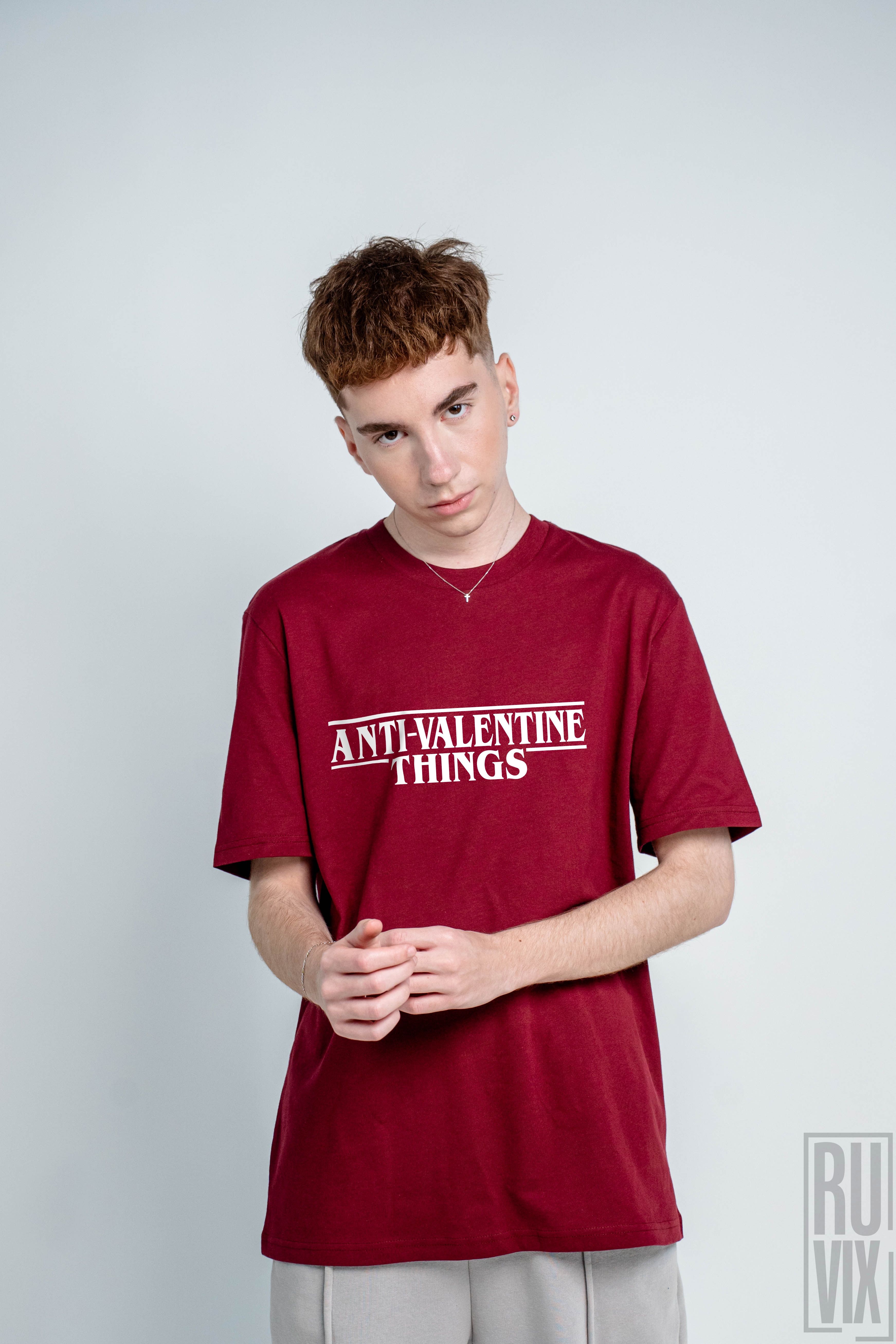 Tricouri pentru Cupluri, Anti-Valentine - Tricou 100% bumbac organic, ruvix.ro