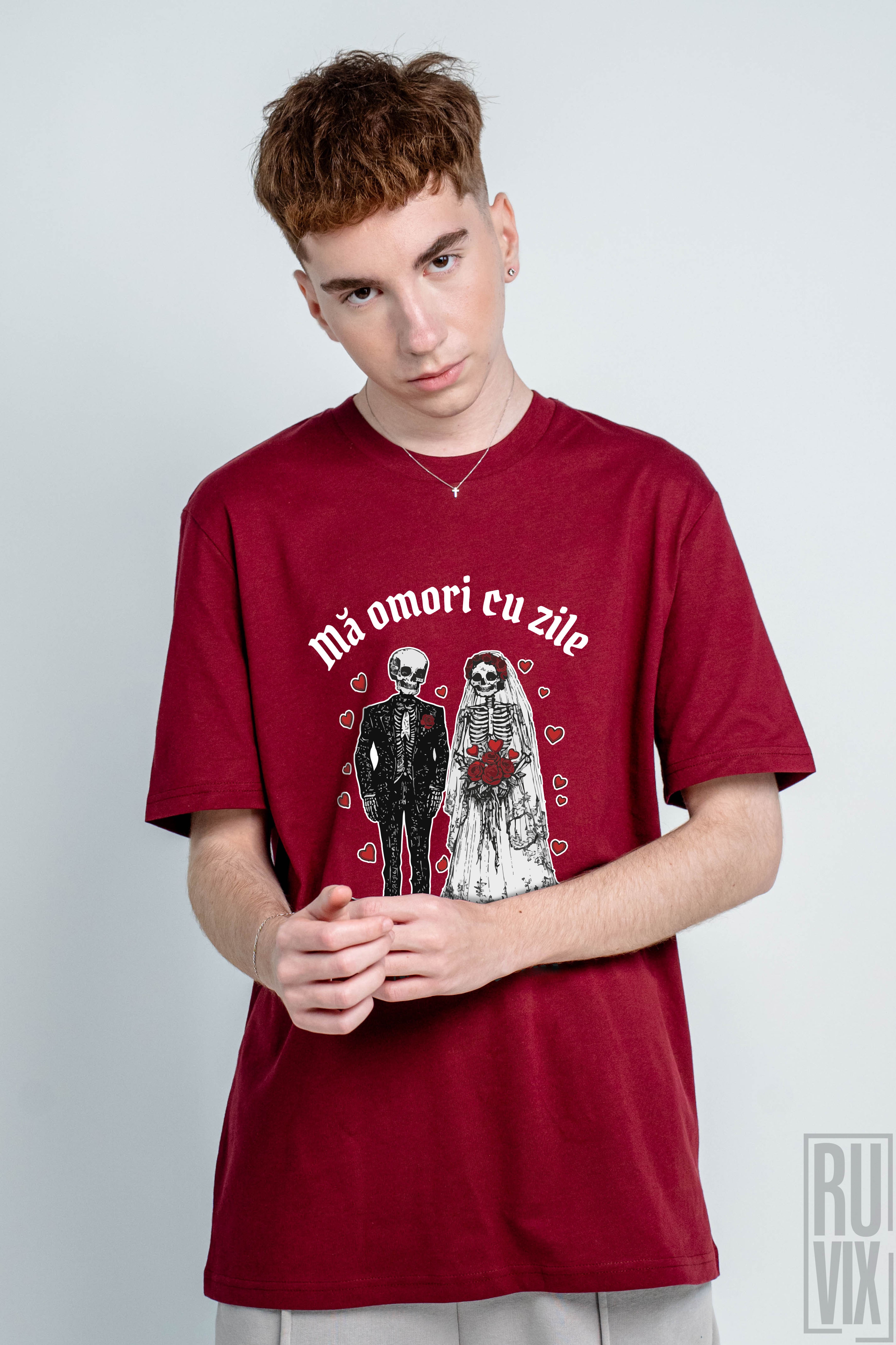 Tricouri pentru Cupluri, Mă omori cu zile - Tricou 100% bumbac organic, ruvix.ro