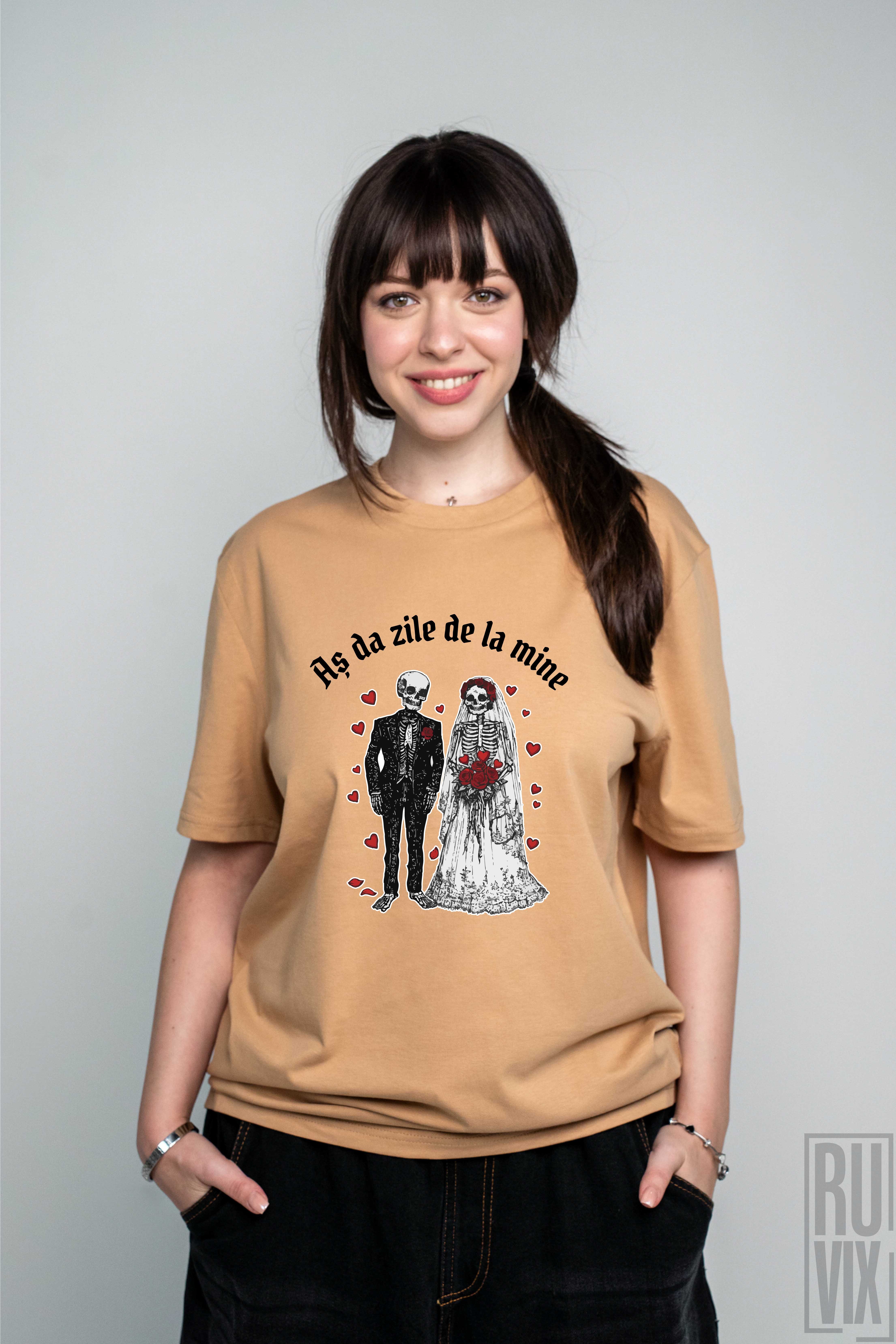 Tricouri pentru Cupluri, Aș da zile de la mine - Tricou 100% bumbac organic, ruvix.ro