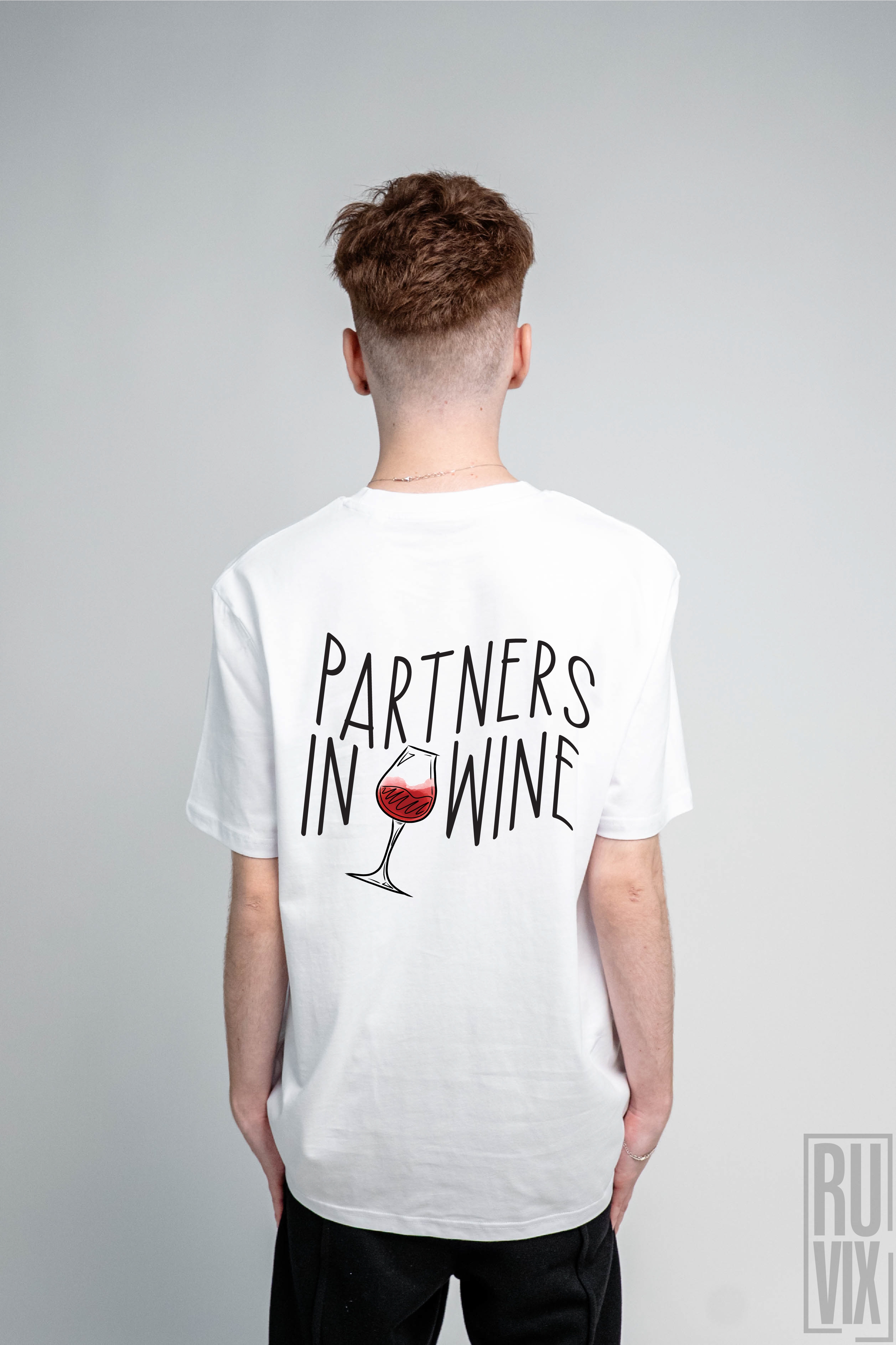 Tricouri pentru Cupluri, Partners in Wine - Tricou 100% bumbac organic, ruvix.ro