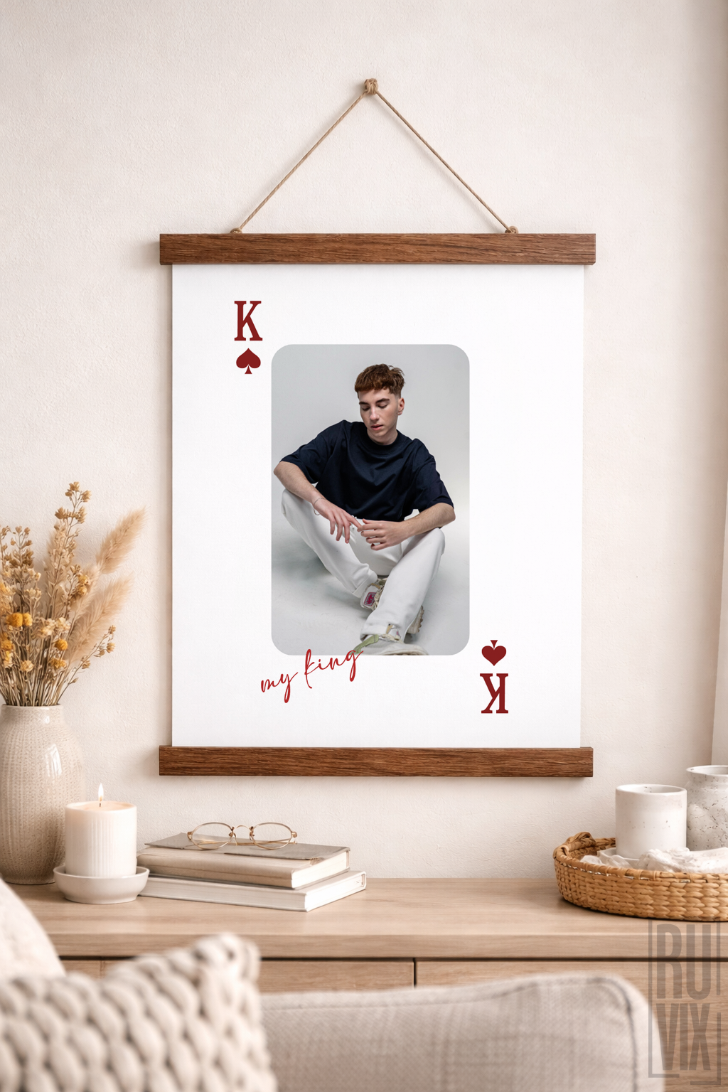 Tablouri pentru cupluri, King of Hearts - Tablou personalizat , ruvix.ro