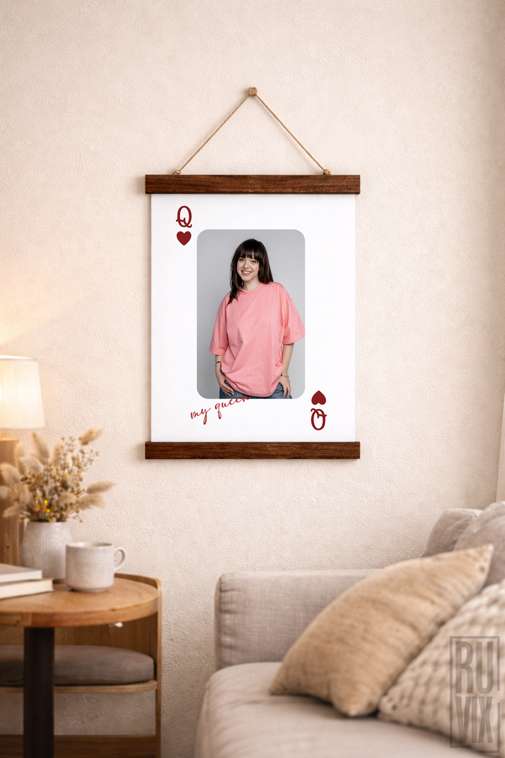 Tablouri pentru cupluri, Queen of Hearts - Tablou personalizat , ruvix.ro