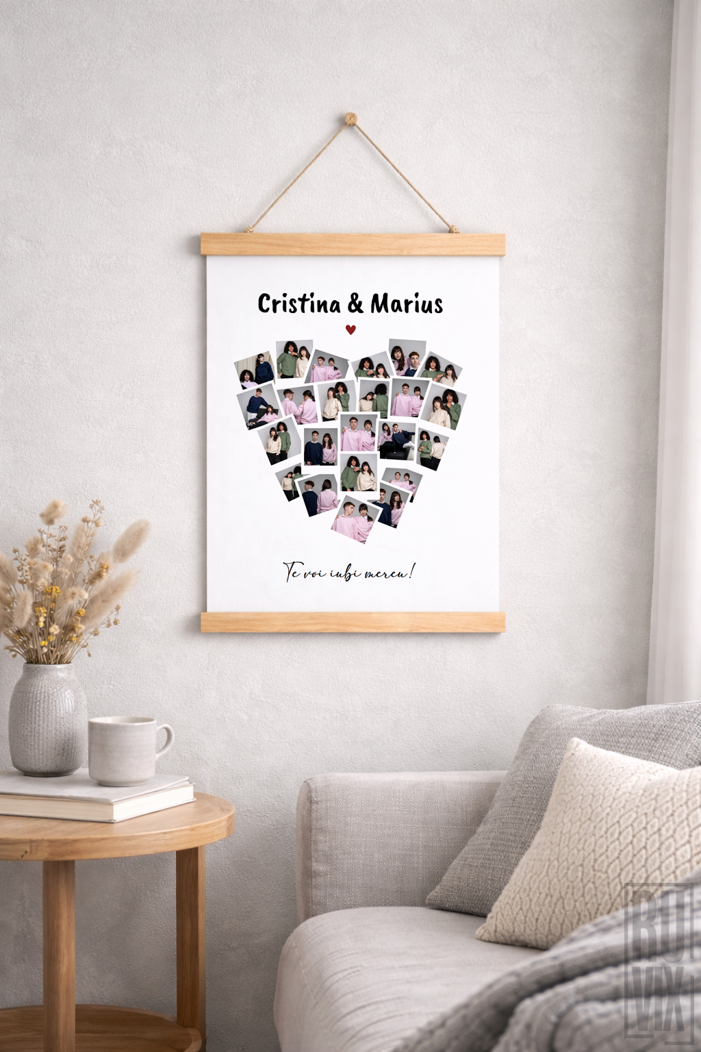 Heart Polaroids - Poster personalizat 