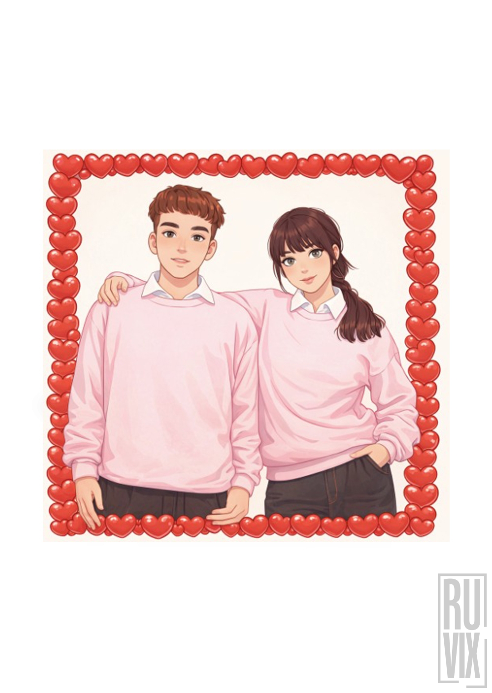 Căni de cuplu, Cană personalizată LOVE Couple din poza ta – upload poză + editare AI, ruvix.ro