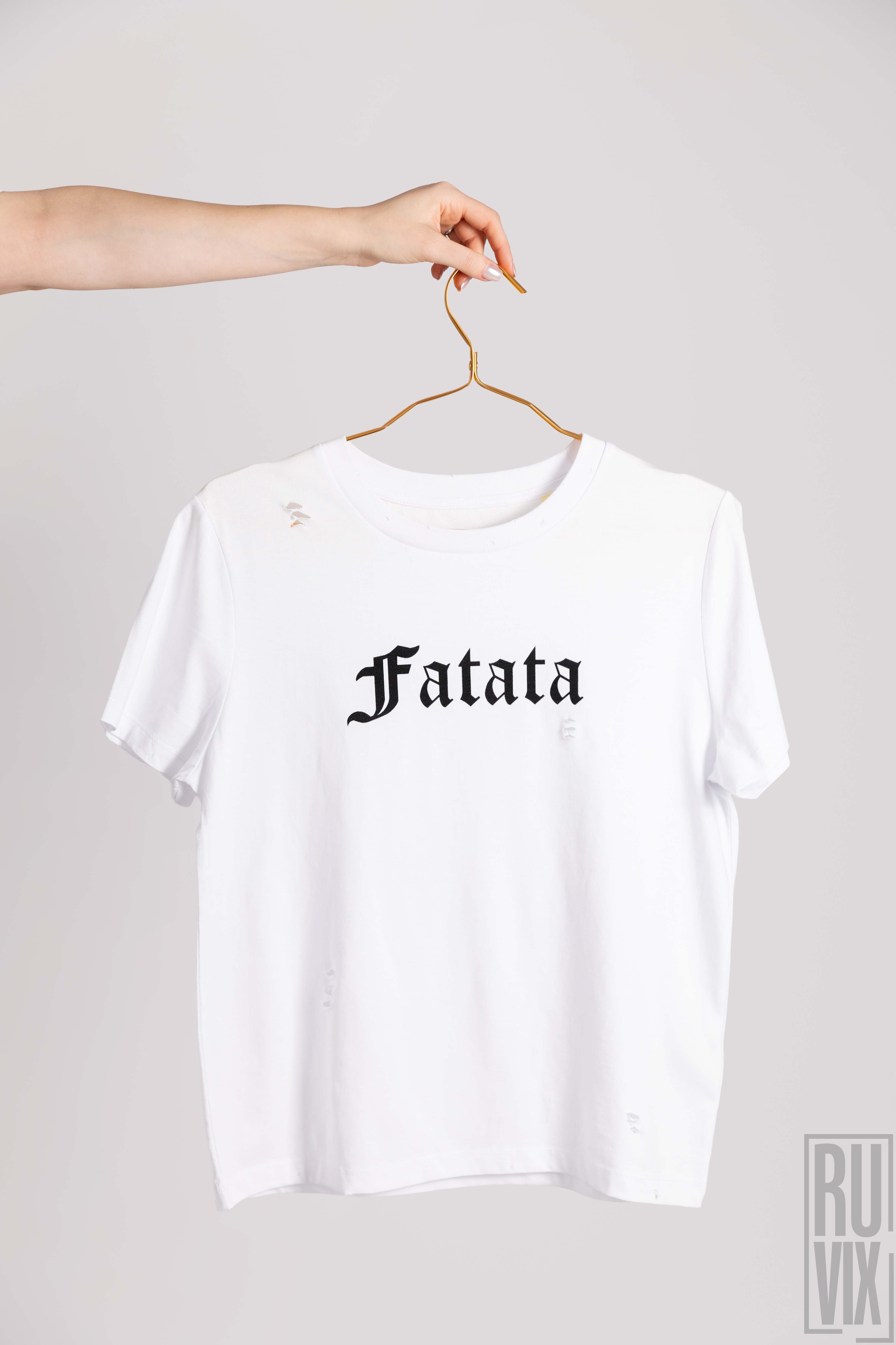 JO - Official Merch, Tricou FATATA - Alb, custom, unisex, ruvix.ro