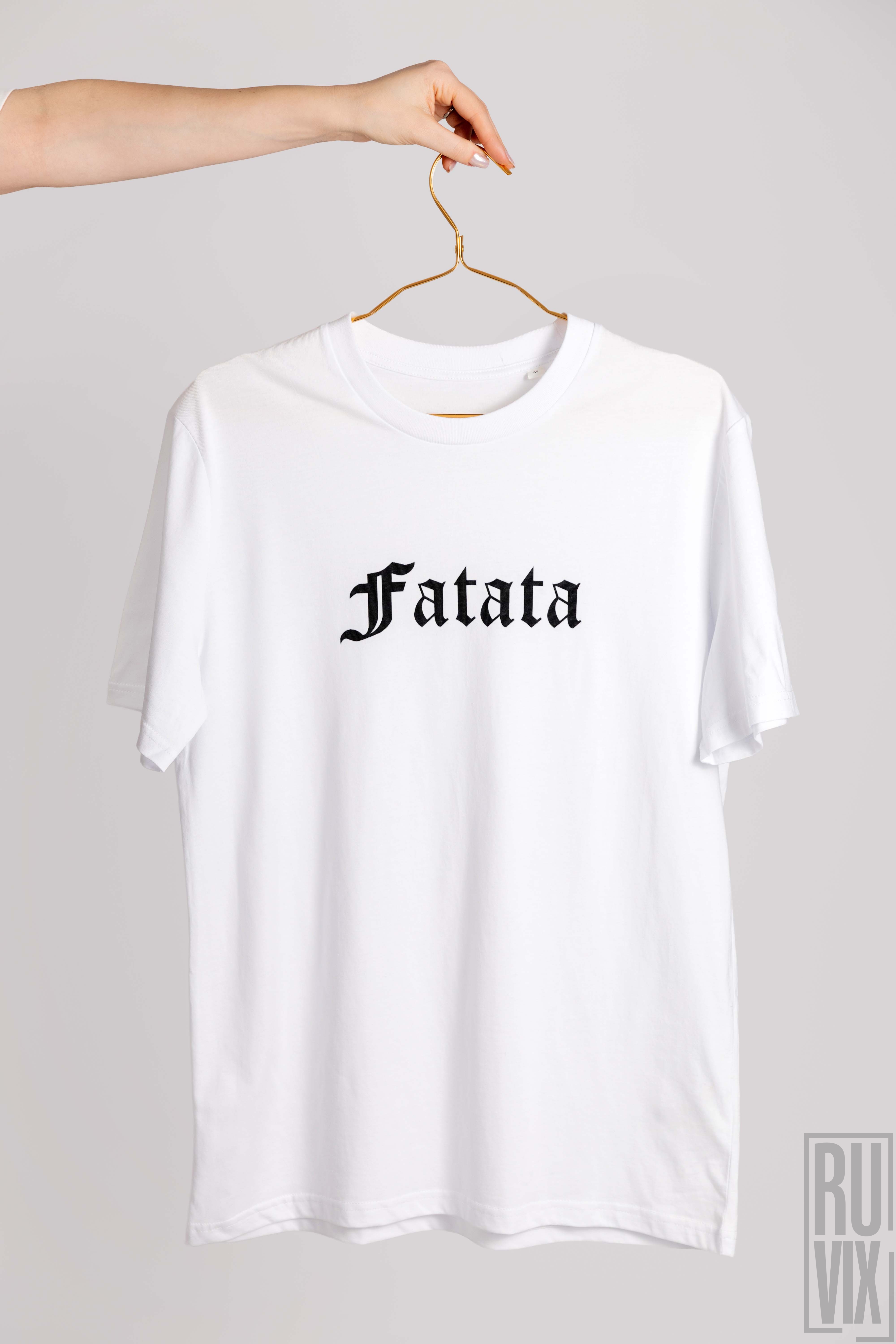 JO - Official Merch, Tricou FATATA - Alb, unisex, oversize, ruvix.ro
