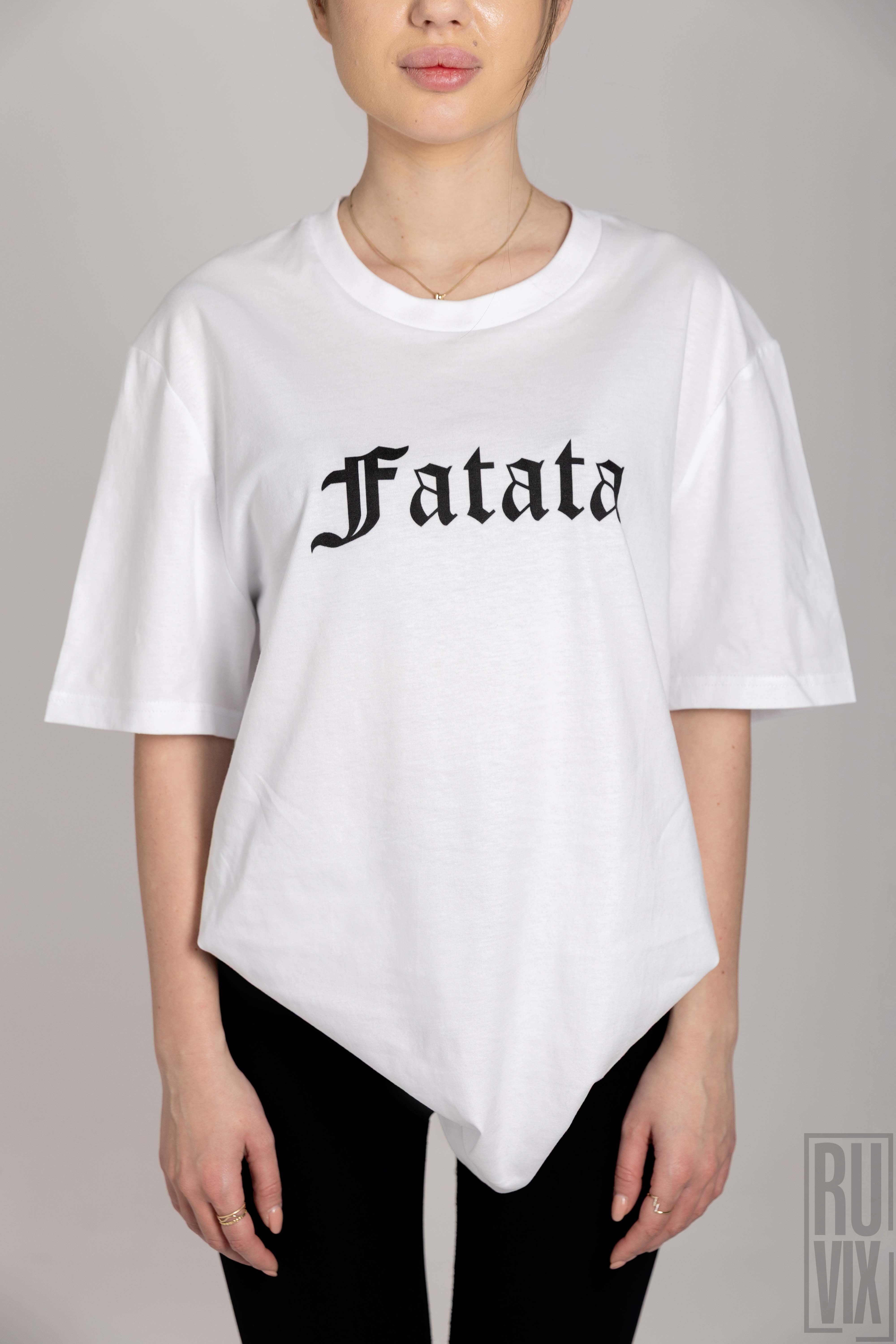 JO - Official Merch, Tricou FATATA - Alb, unisex, oversize, ruvix.ro