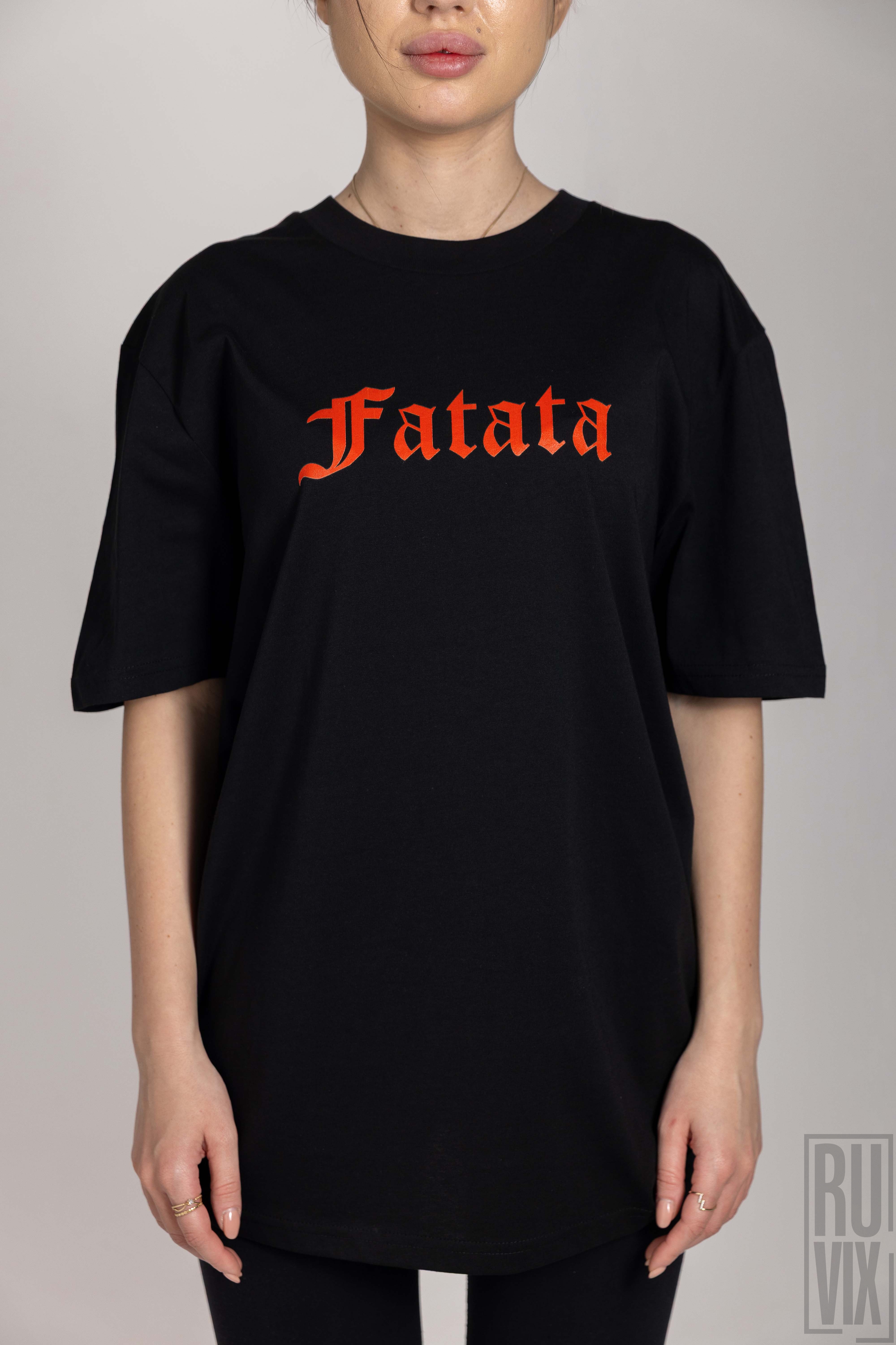 JO - Official Merch, Tricou FATATA - Negru, unisex, oversize, ruvix.ro